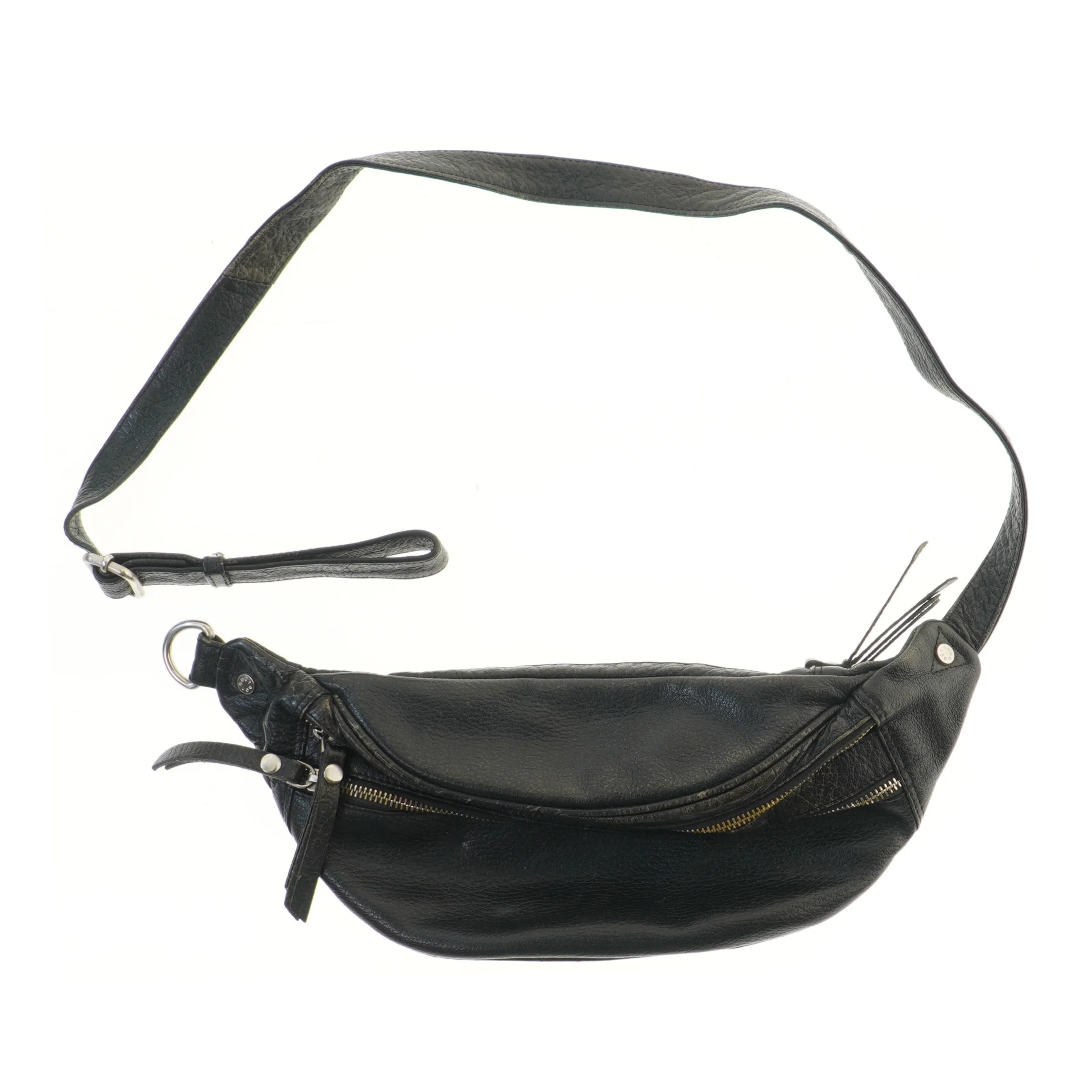 Sort bæltetaske (str. 40x19 cm)