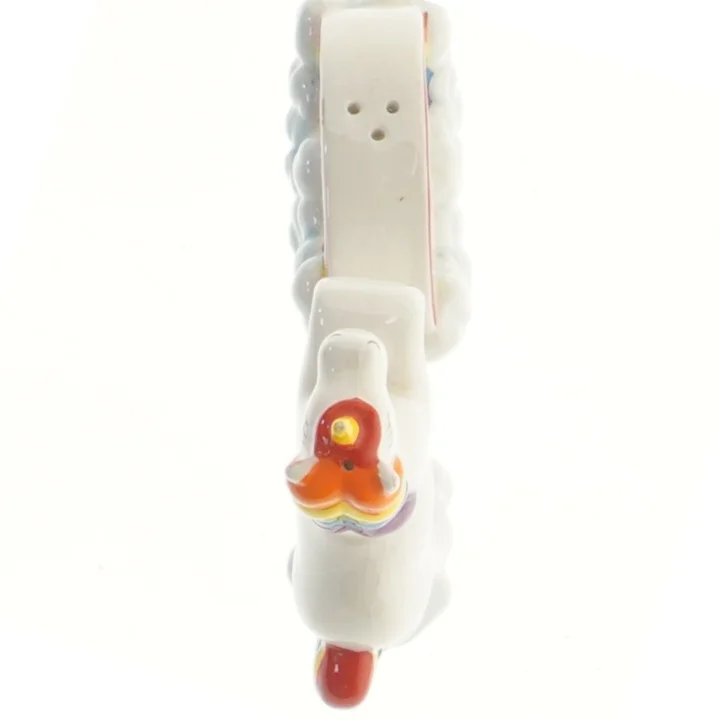 Salt- og pebersæt med enhjørning og regnbue (str. 8 og 12 cm)