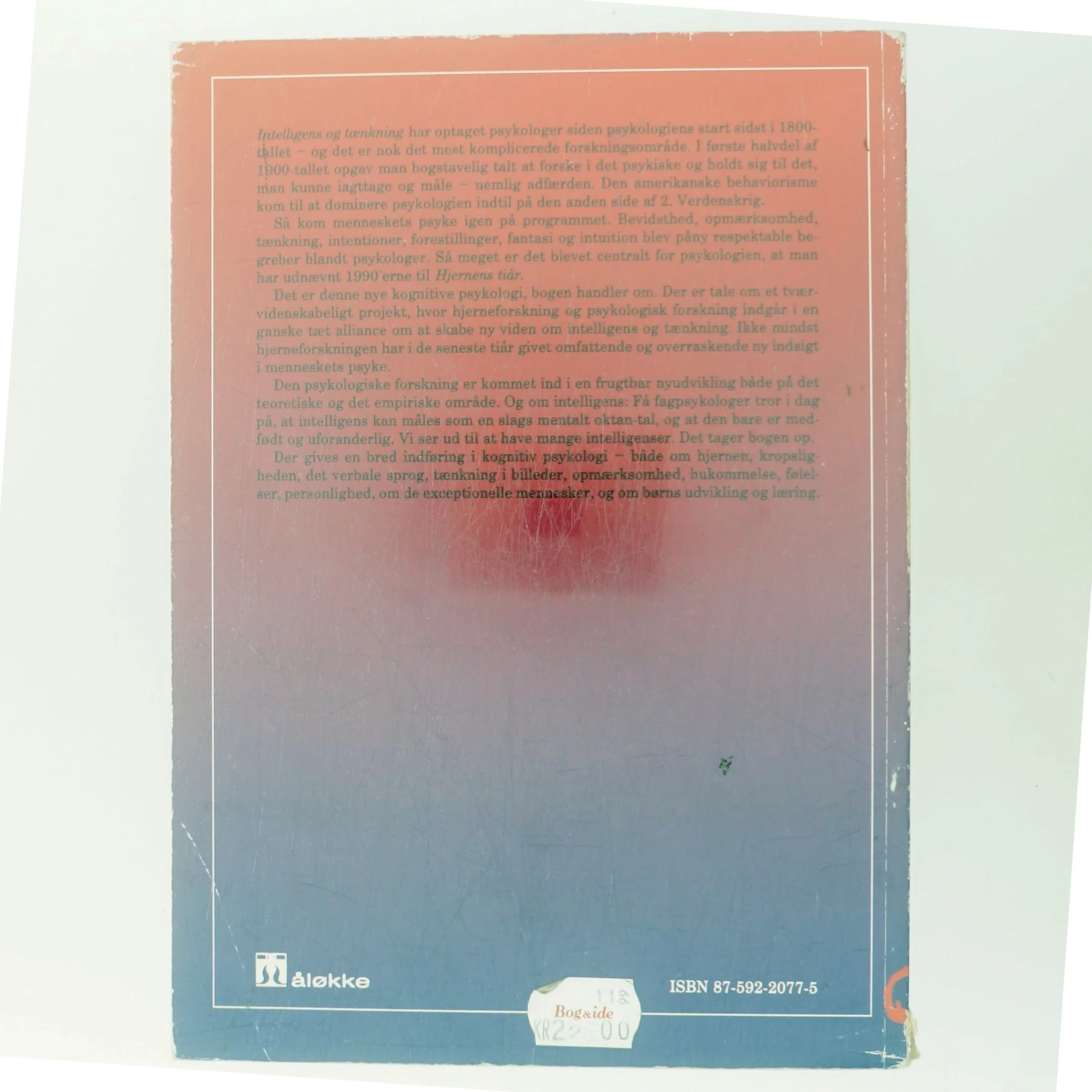 Intelligens og Tænkning af Mogens Hansen (Bog)