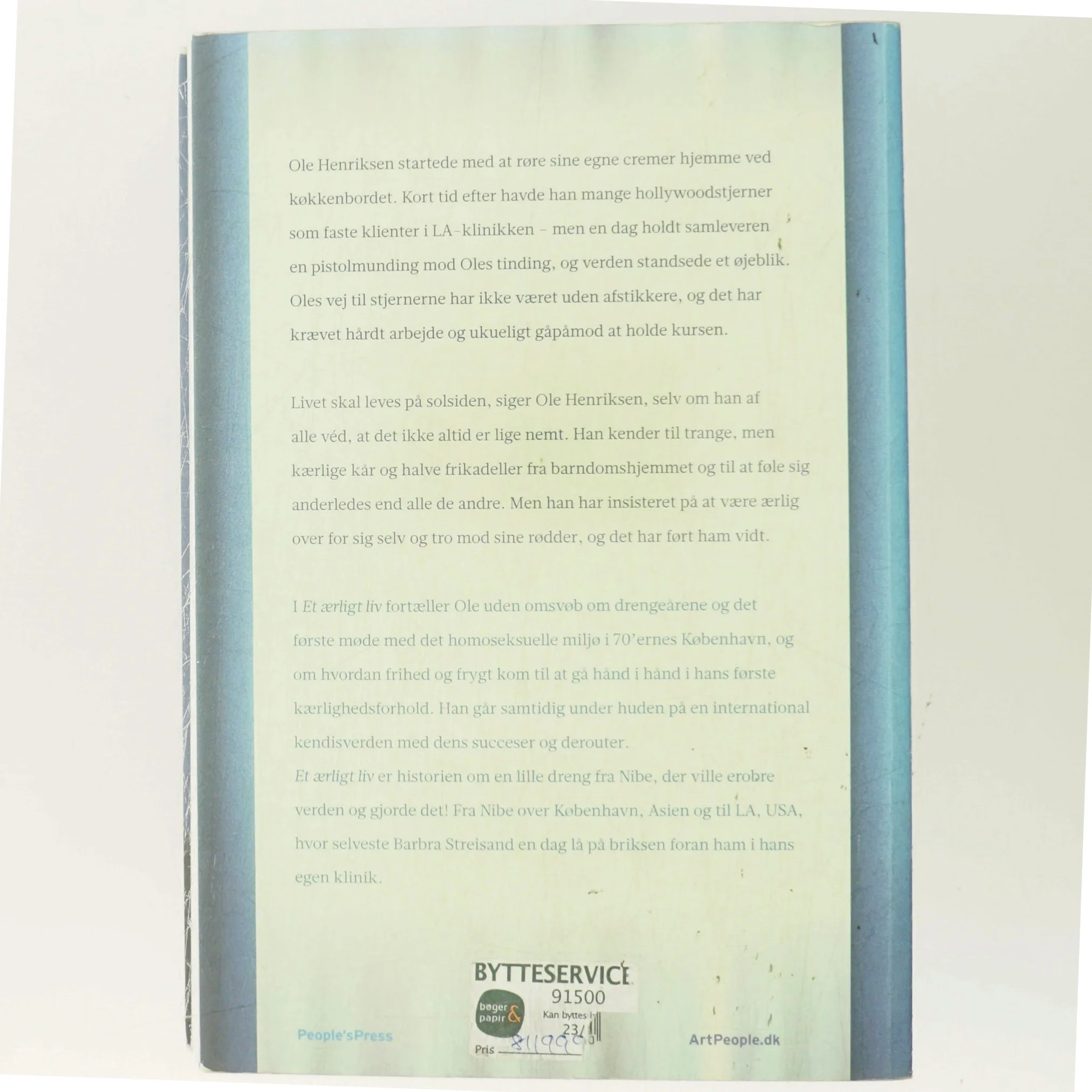 Et ærligt liv af Ole Henriksen (Bog)