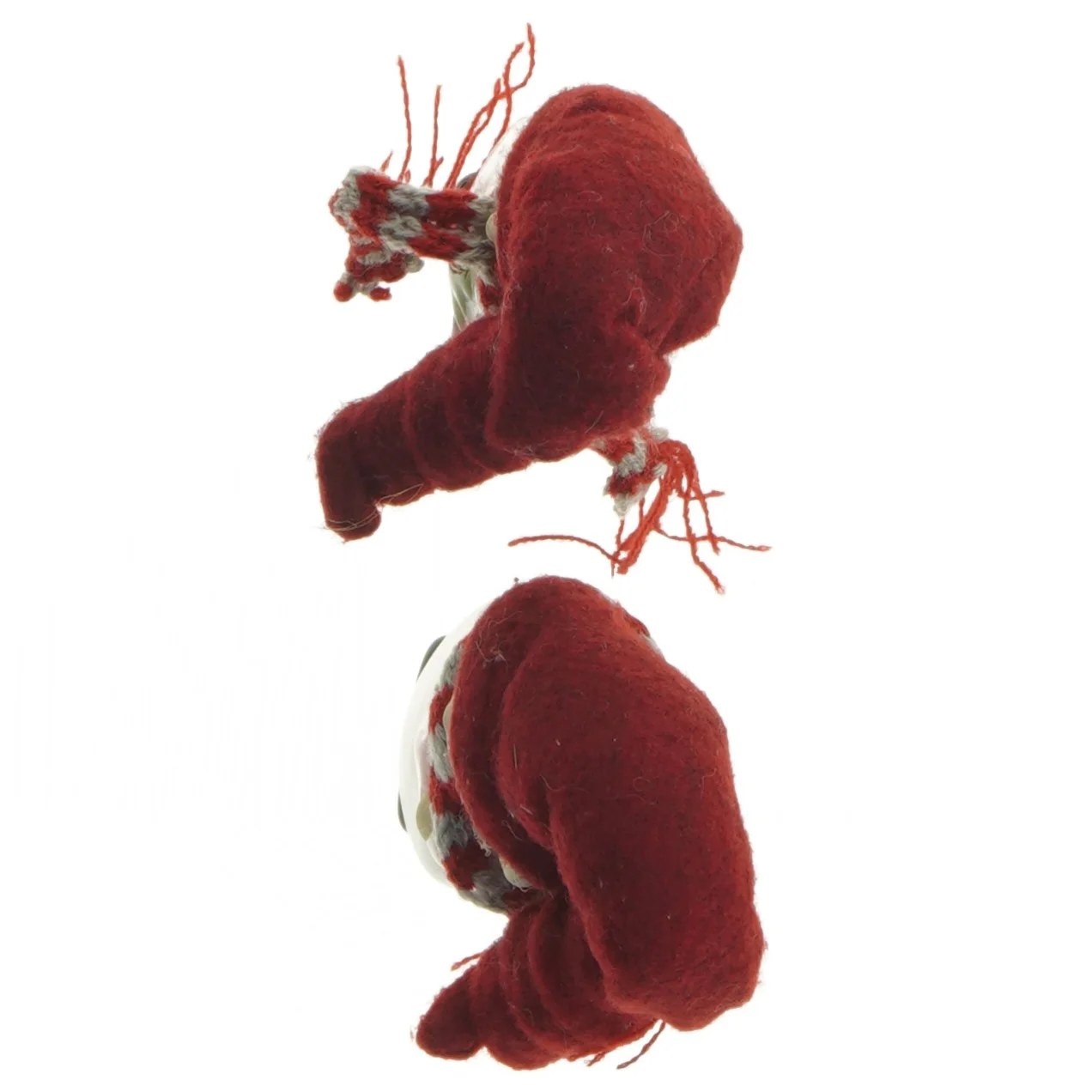 To små keramiske julefigurer (str.  12 cm)