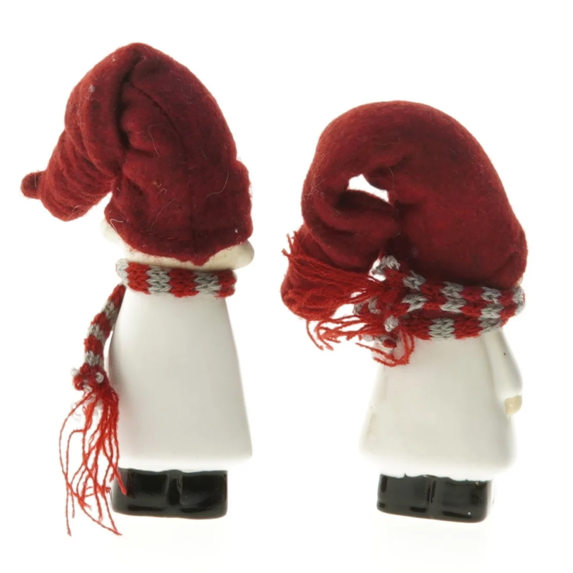 To små keramiske julefigurer (str.  12 cm)