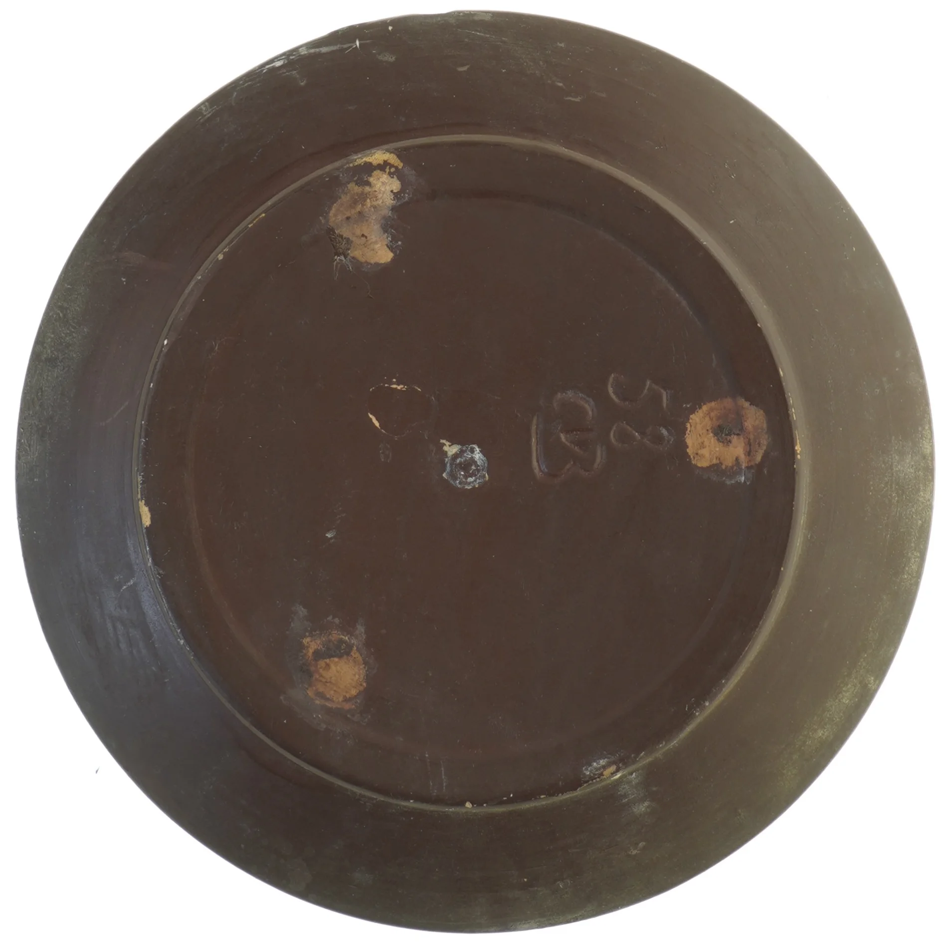 Dekorativ tallerken med dyr (str. 25 cm i diameter. 3 cm høj)