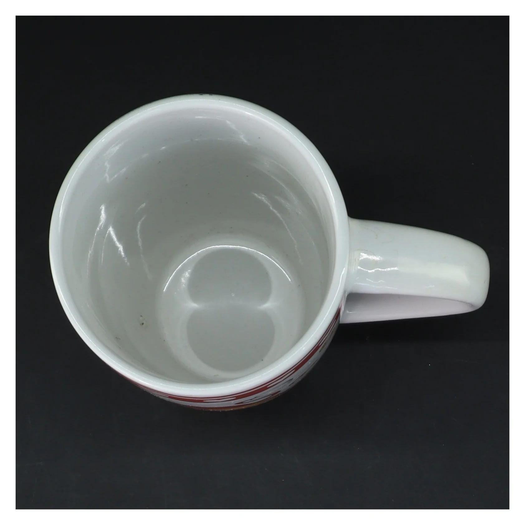 Keramikkrus med julemotiv (str. Ø 9 cm længde 15,5 cm)