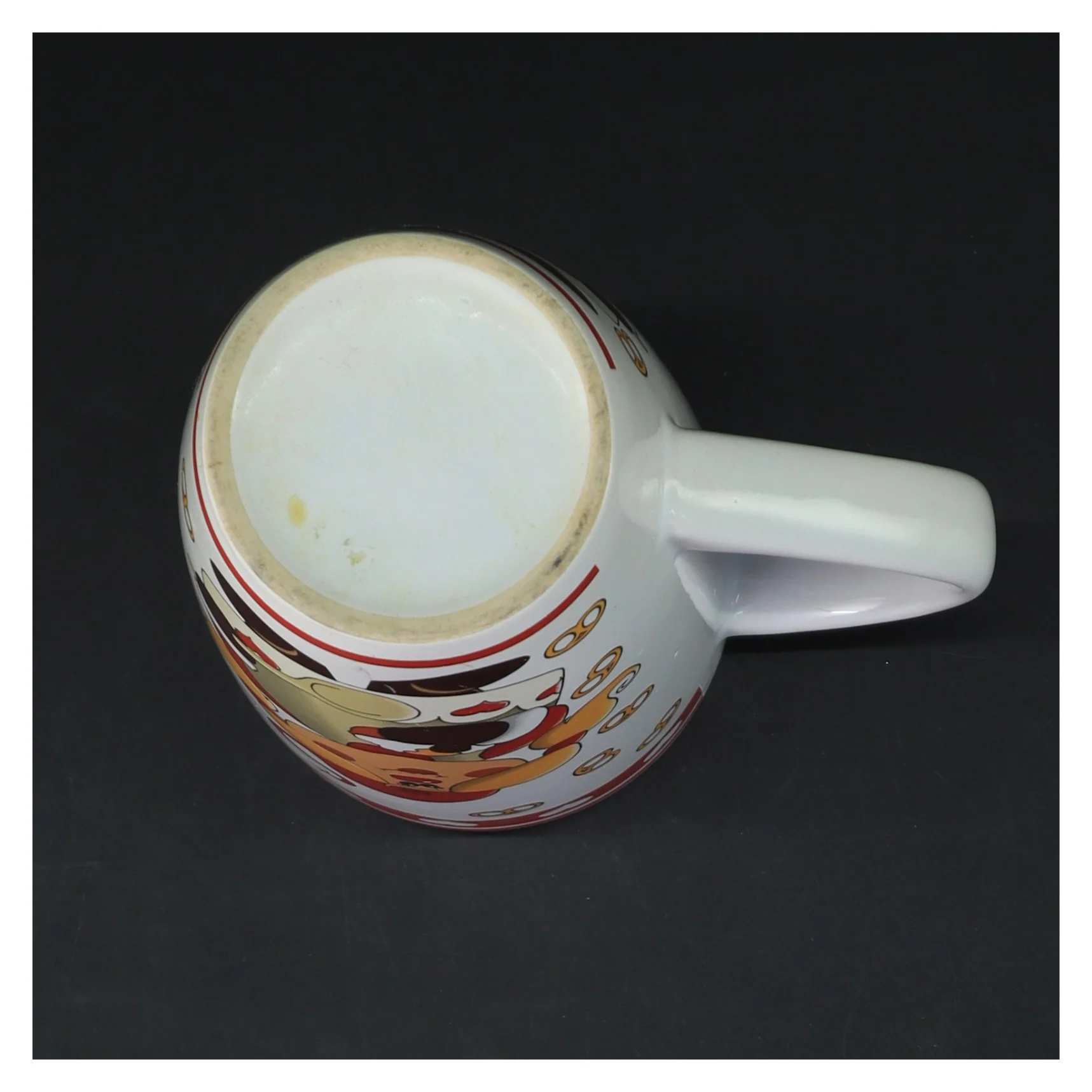 Keramikkrus med julemotiv (str. Ø 9 cm længde 15,5 cm)