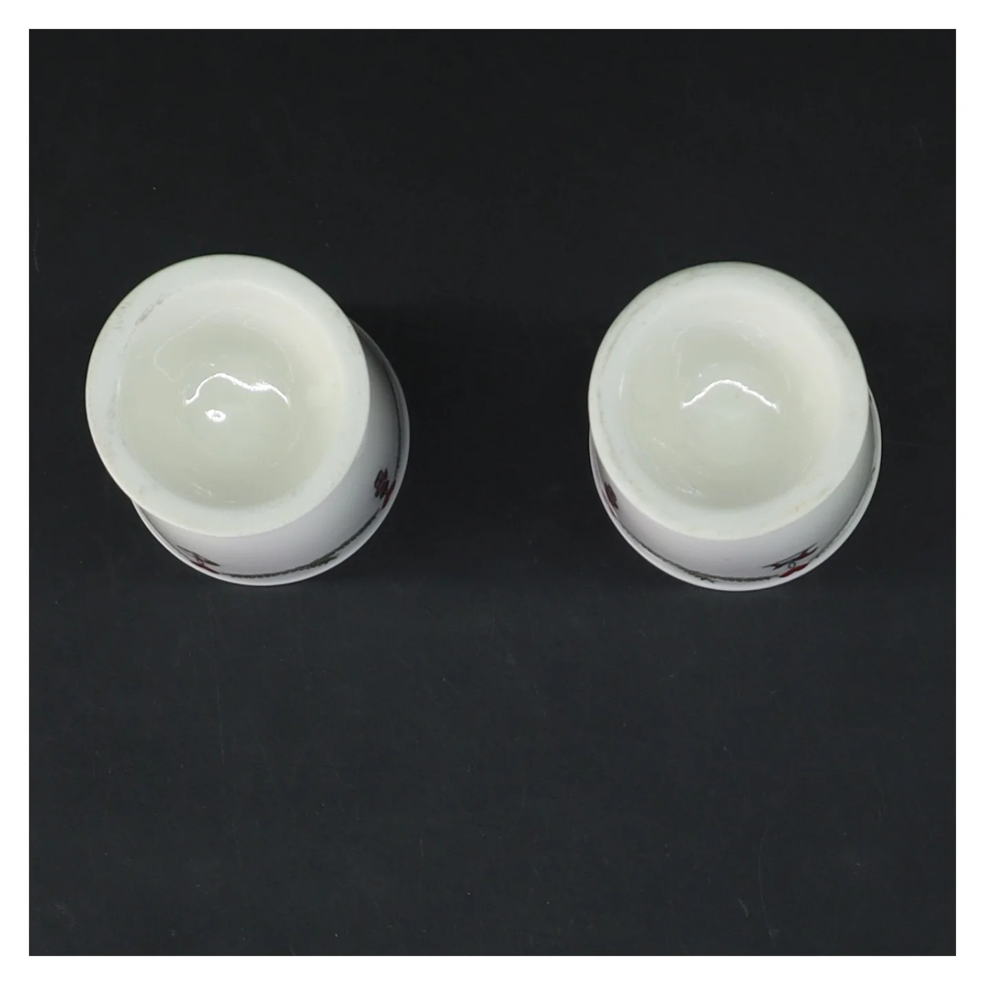 Æggebægre med dansk motiv (str. Ø 5 cm længde 6,5 cm)