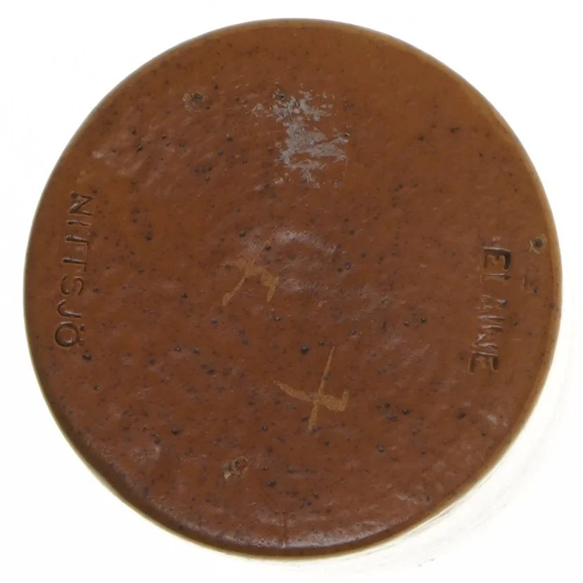 Brun keramik vase fra Nittsjö (str. 17 cm)