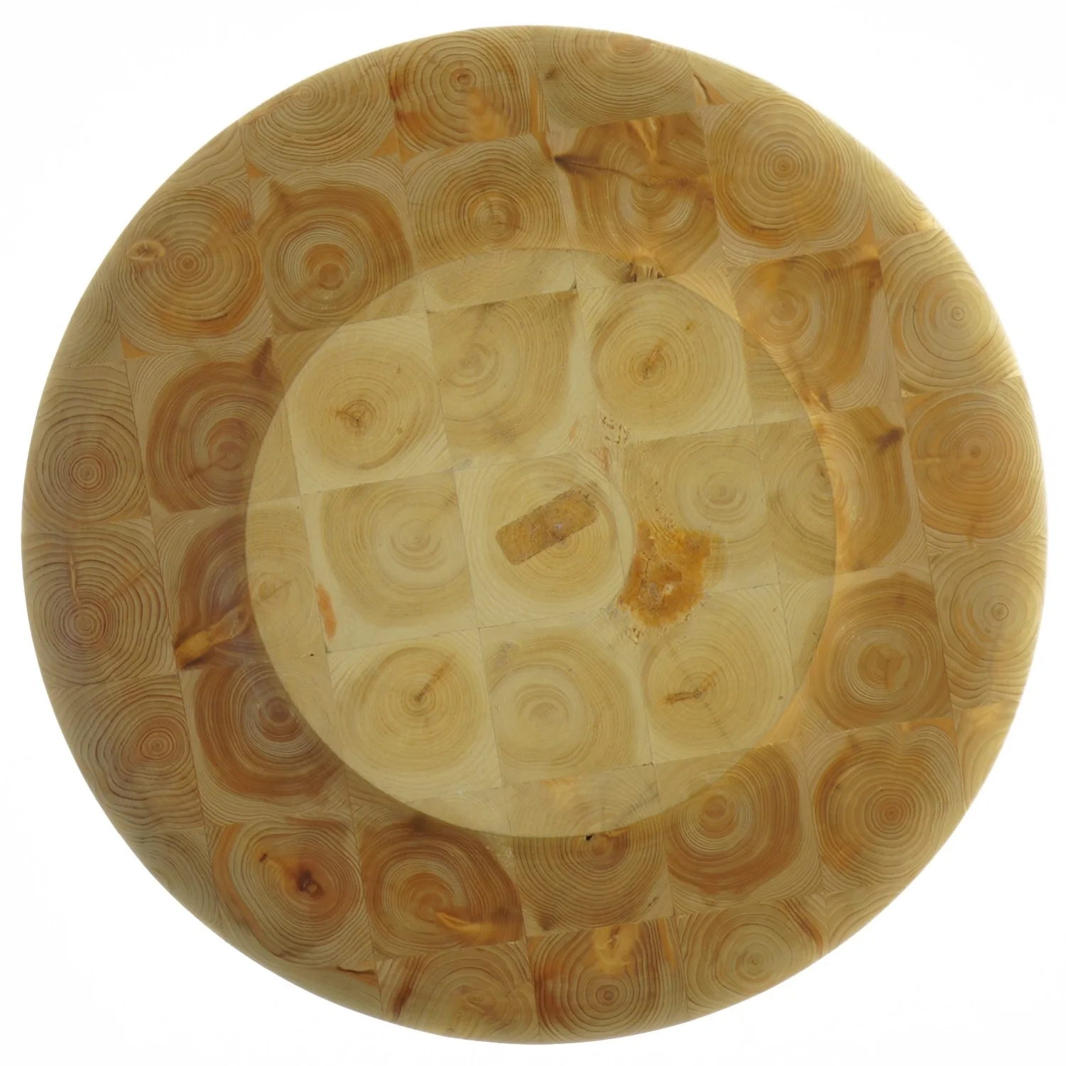 Træfade med cirkelmønster (str. Ø 20 cm)