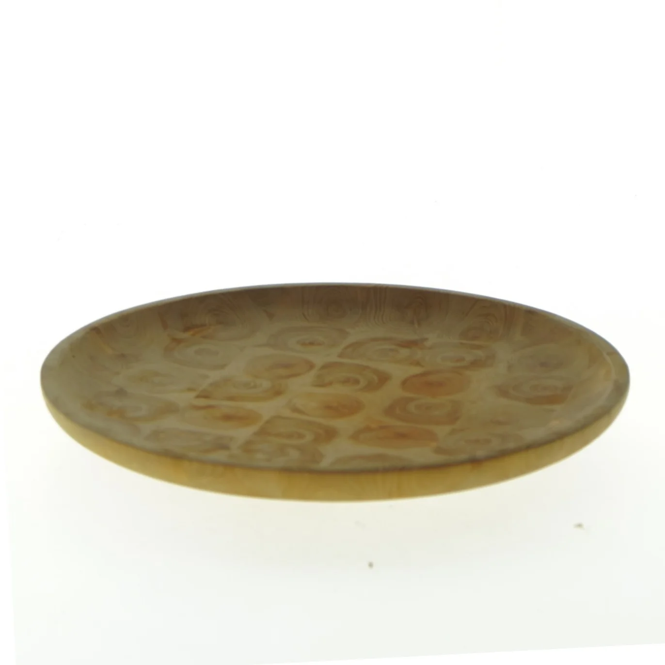 Træfade med cirkelmønster (str. Ø 20 cm)