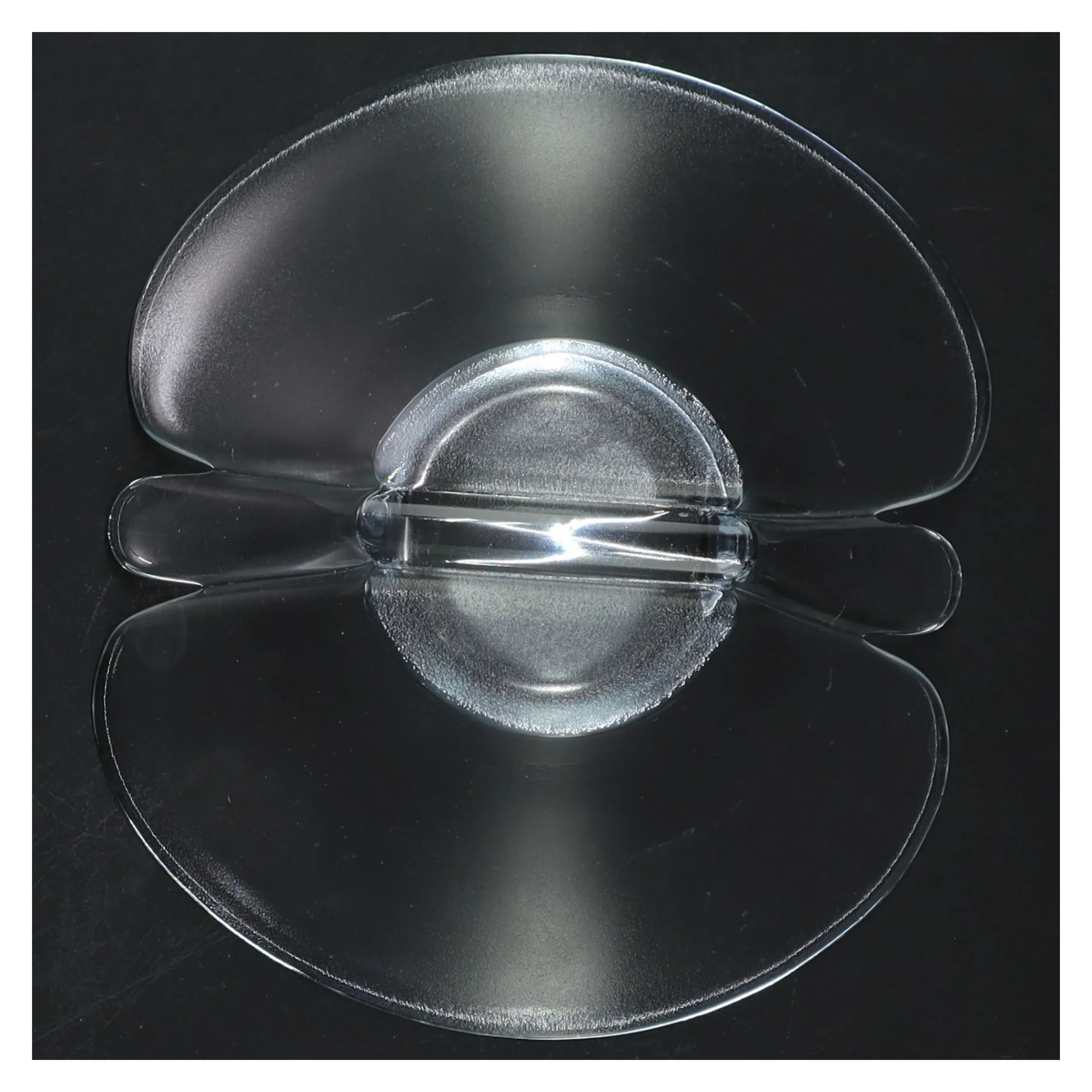 Glasvase (str. Ø 17x8 cm)