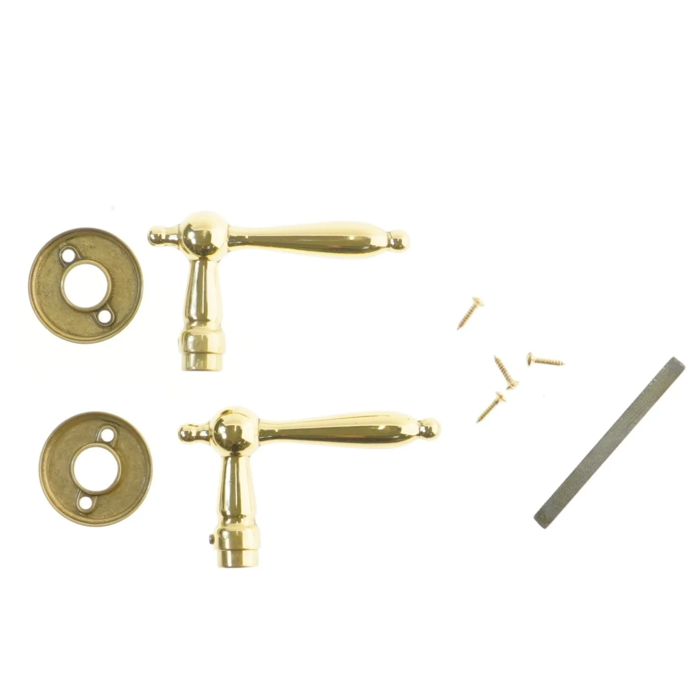 Messing dørhåndtag sæt (str. 11 cm)