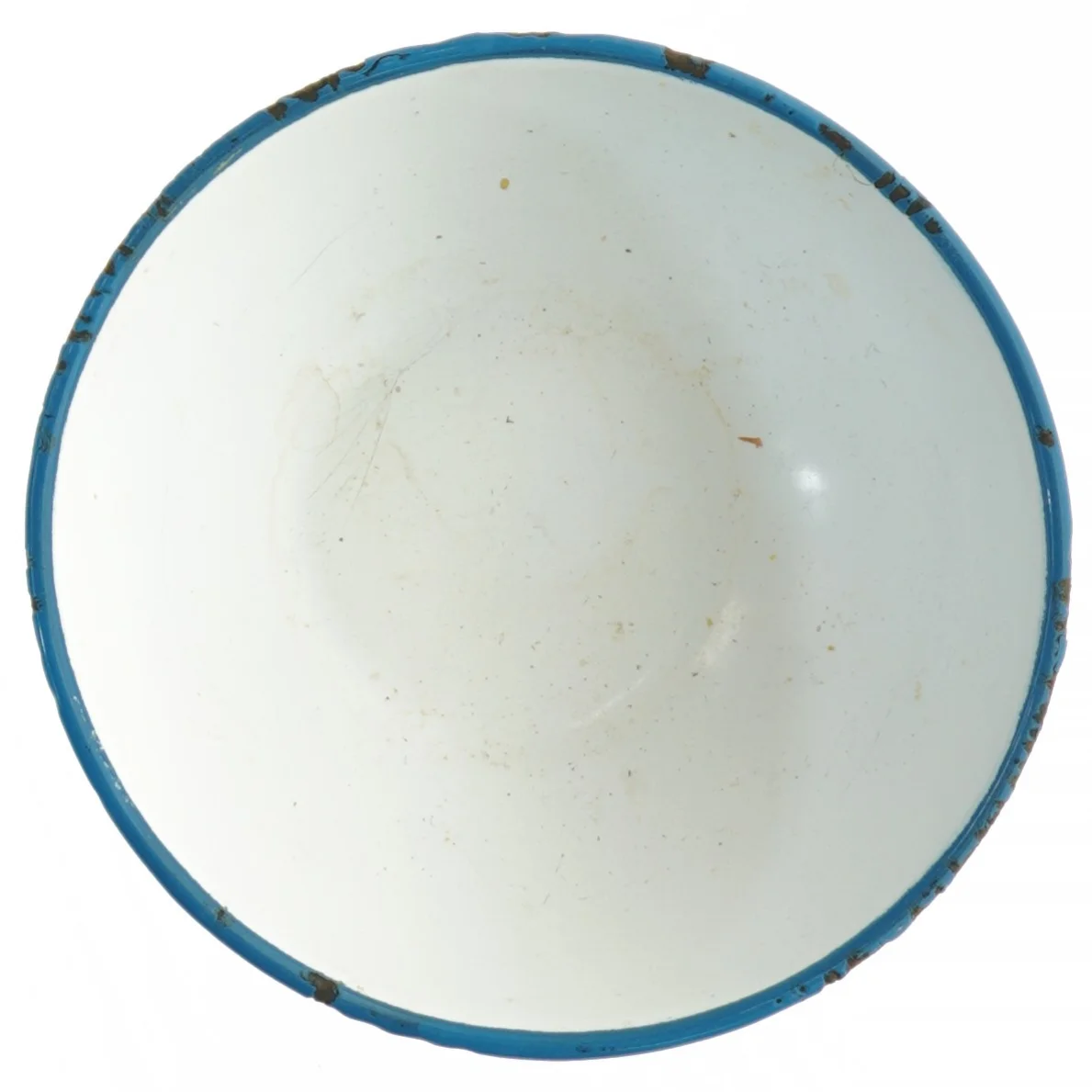 Blå emaljeret skål (str. Ø 15 cm)