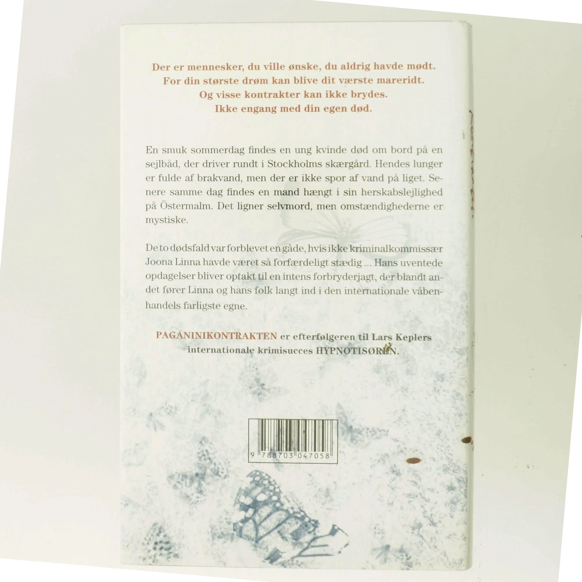 Paganinikontrakten : kriminalroman af Lars Kepler (Bog)