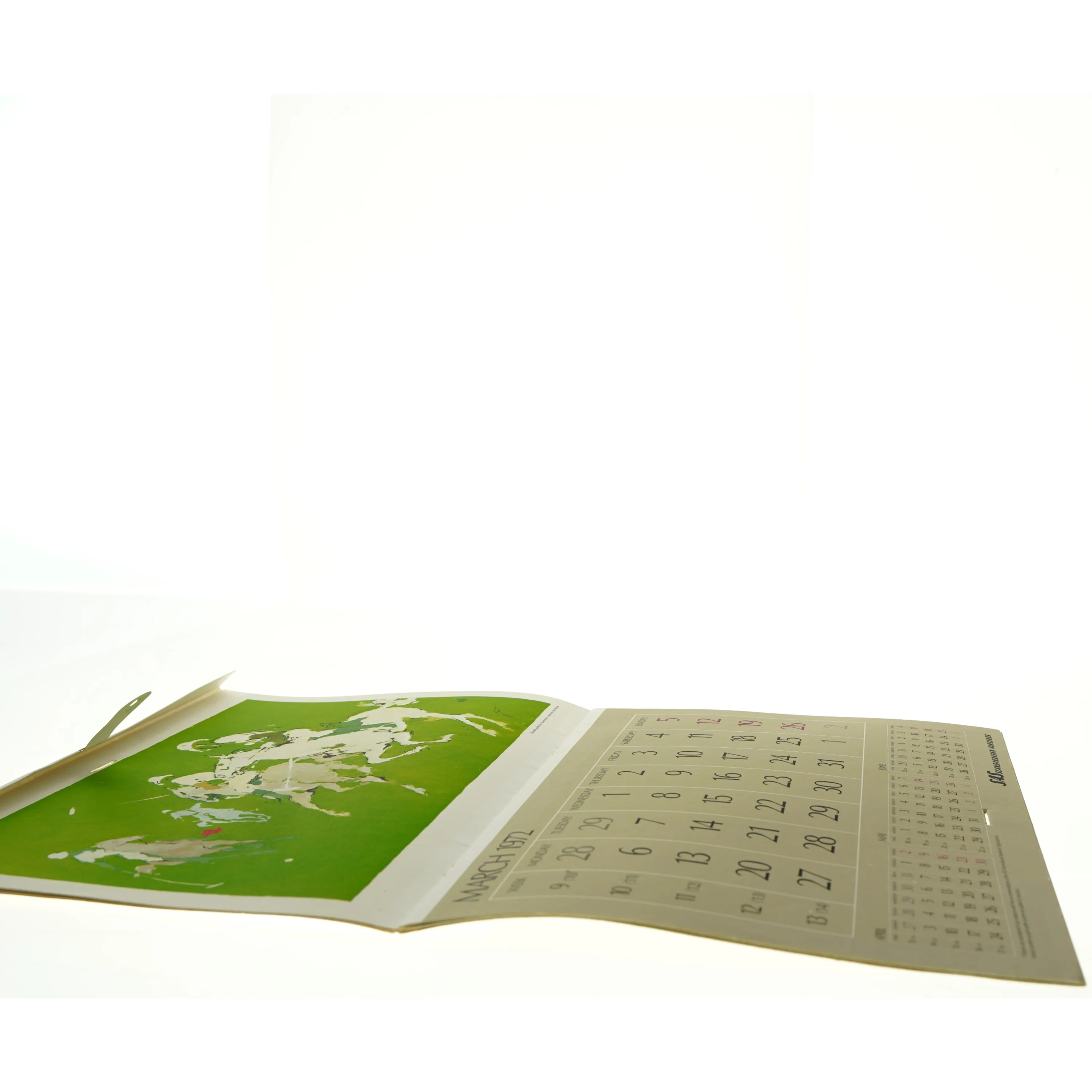 Vintage SAS Vægkalender fra 1972 (str. 41 x 30 cm)