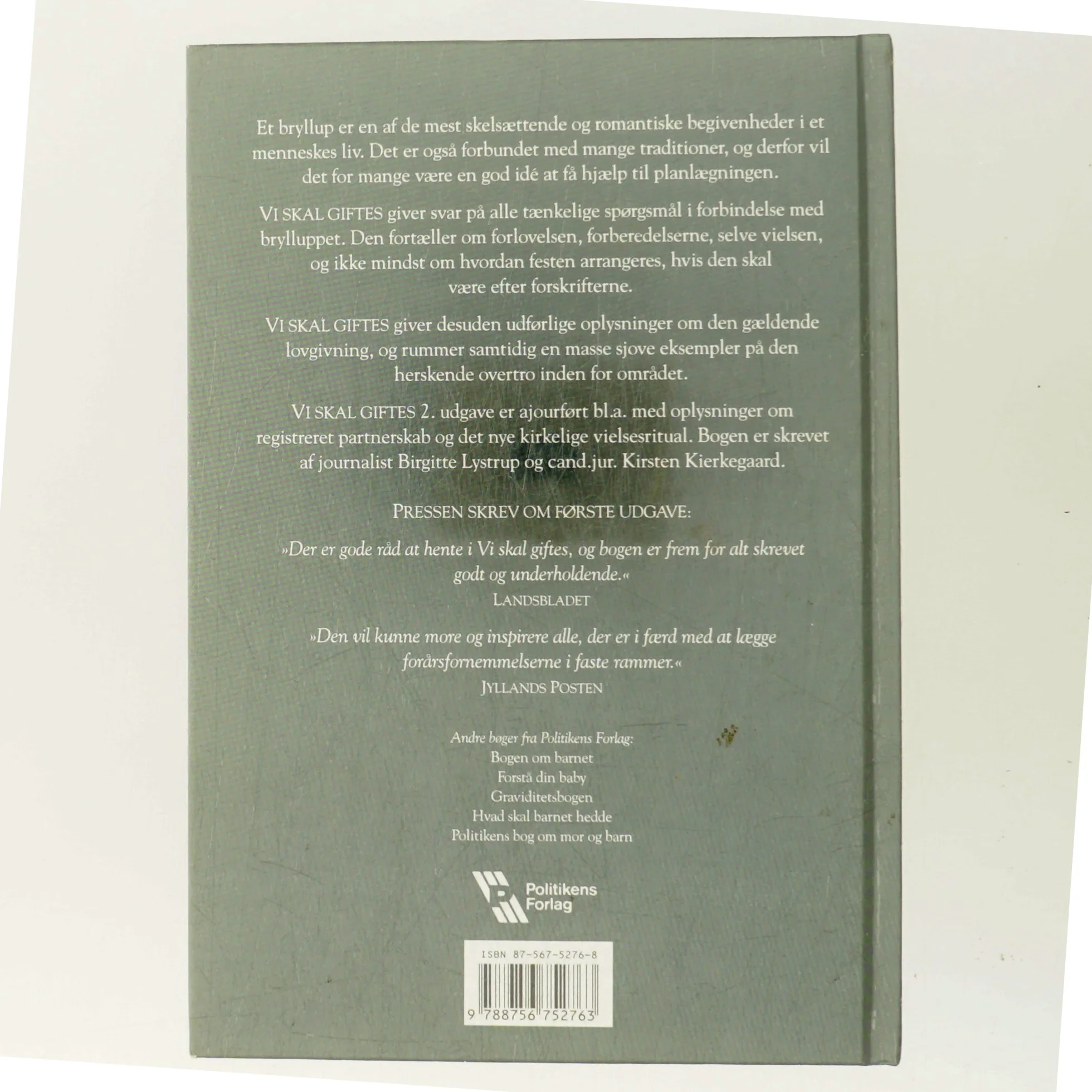 Vi skal giftes : planlægning, vielse, fest, traditioner, lovgivning m.v. (Bog)