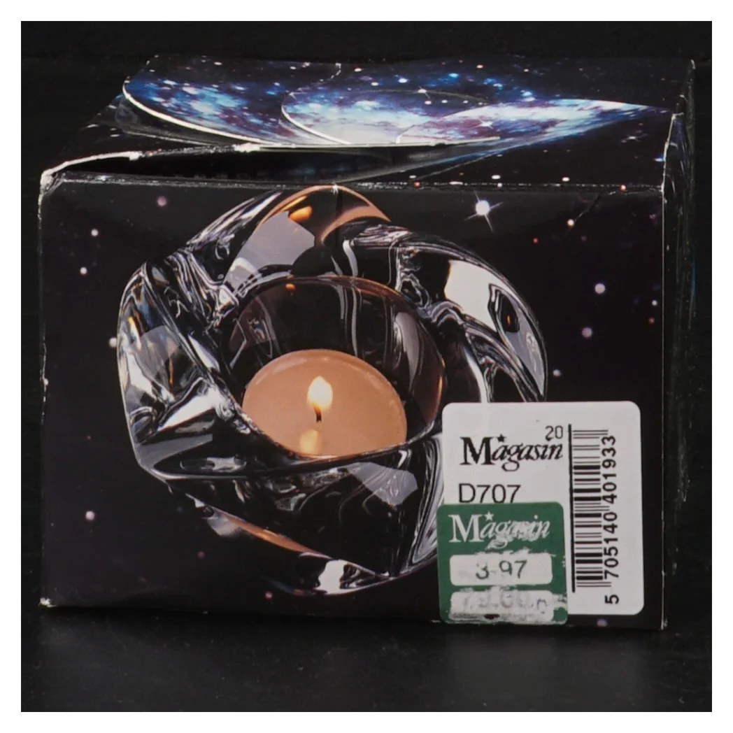 Glas lysestage fra Royal Copenhagen