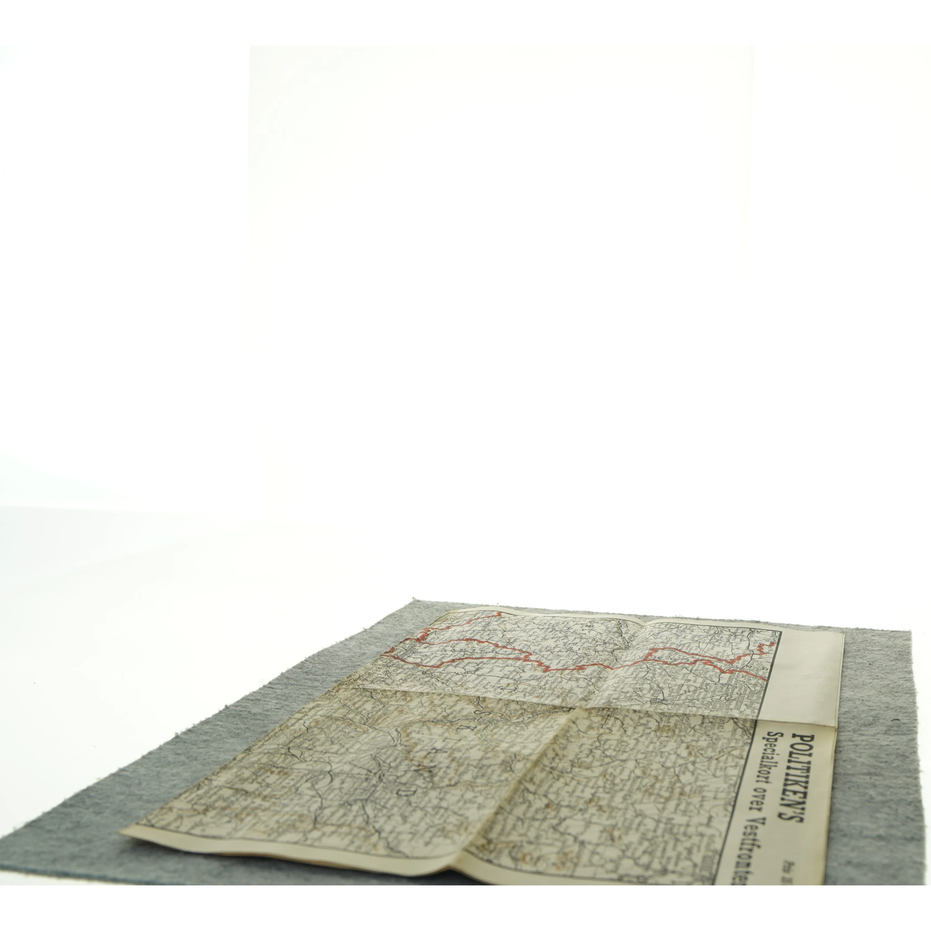 Vintage kort over Vestfronten / Tyskland (str. 46 x 32 cm)