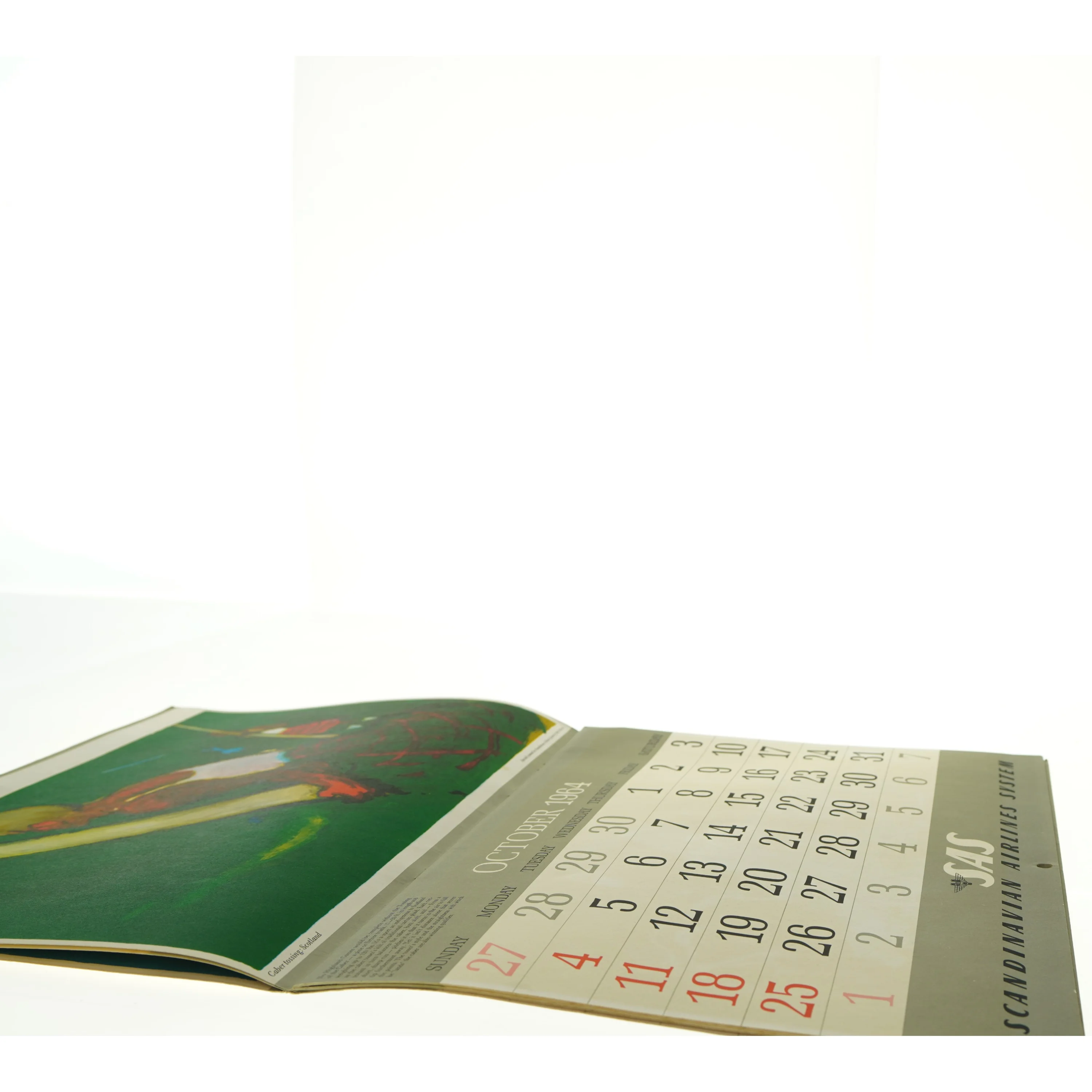 Vintage SAS sportskalender fra Sas (str. 42 x 32 cm)