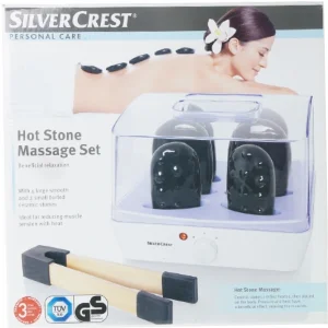 Hotstone massage sæt fra Silver Crest (str. 30 x 17 x 29 cm)