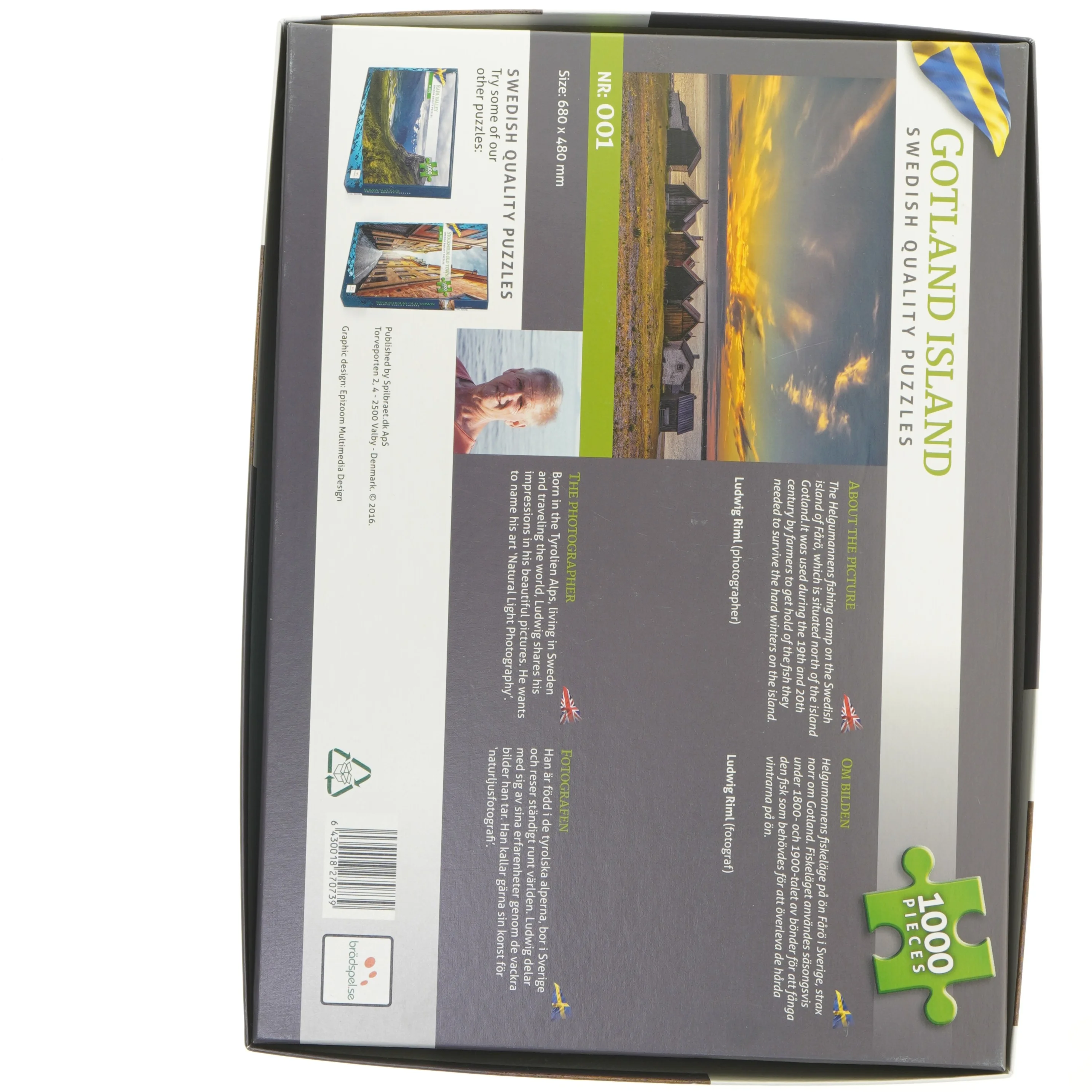 Puslespil med motiv fra Gotland (str. 68 x 48 cm)