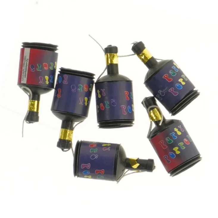 Party poppers, 6 styk (str. 6 styk, 6 cm)