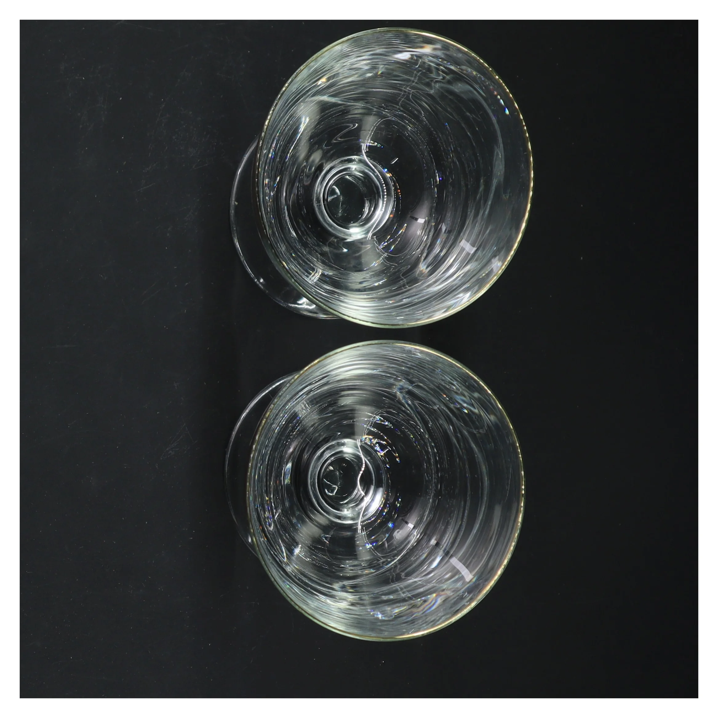 Ølglas med guldkant (str. 15 cm)