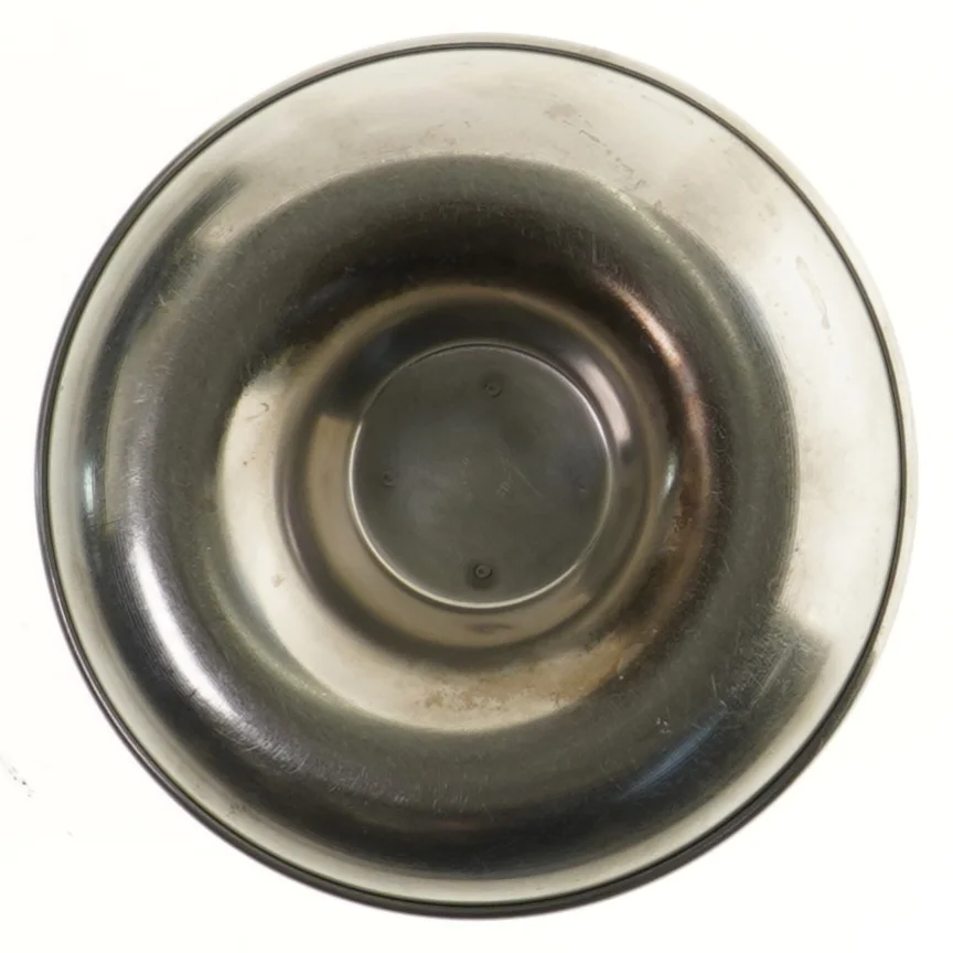 Rustfrit stålsæt med skål og underkop (str. 14,5x9,5 cm)