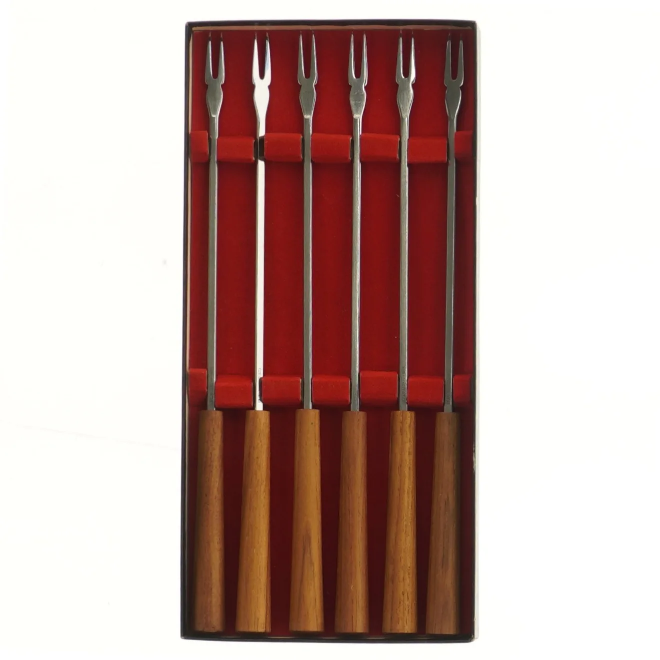 Vintage Fondue gafler (str. 6 stk 25 cm)