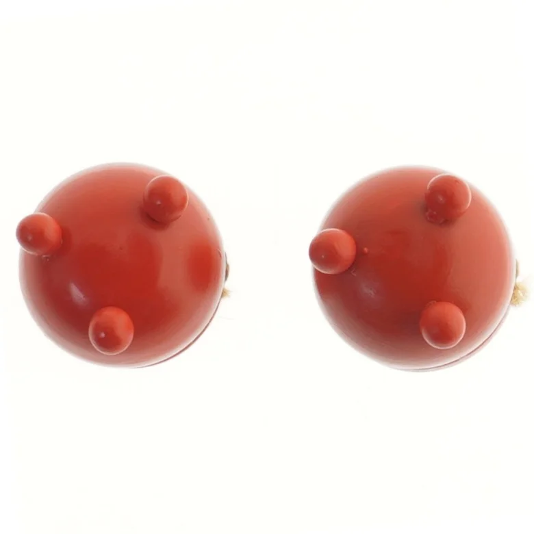 Røde lysestager, 2 styk (str. 2 styk, 7 cm)