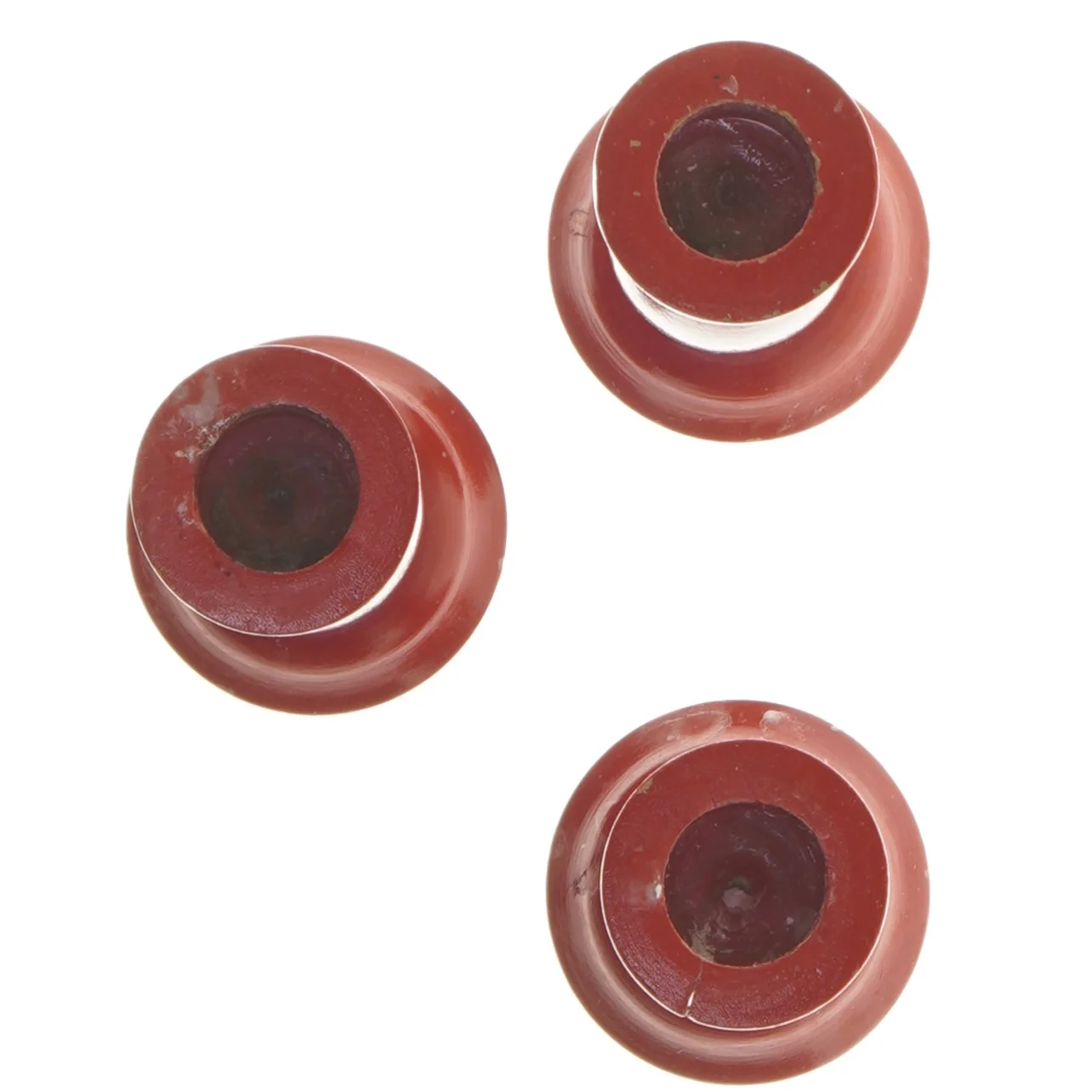 Røde lysestager, 3 stk 12 cm (str. 3 stk 12 cm)