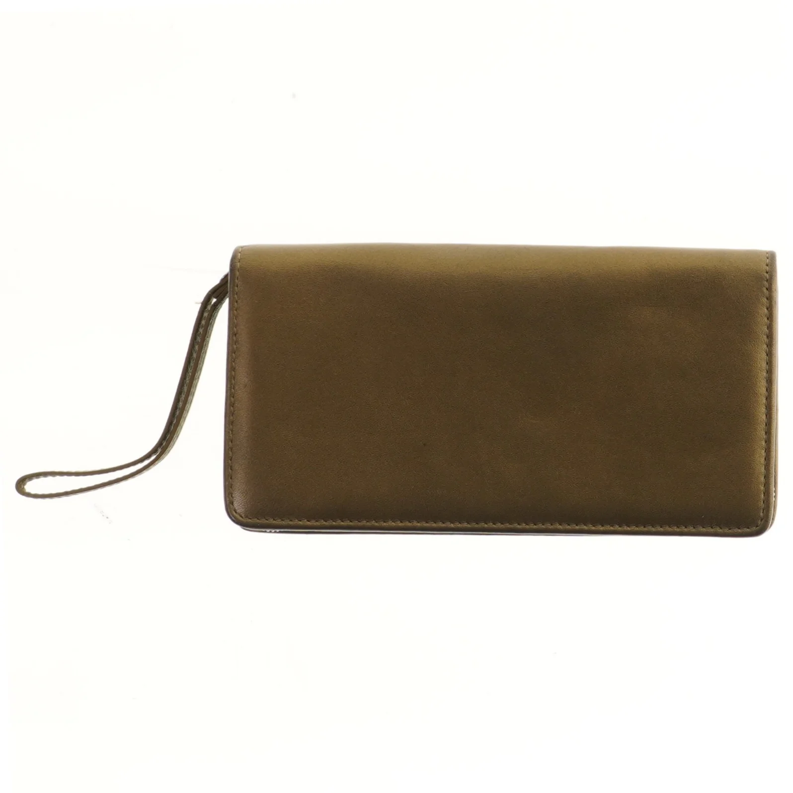 Læderpung med lynlås (str. 23,5x12,5 cm)