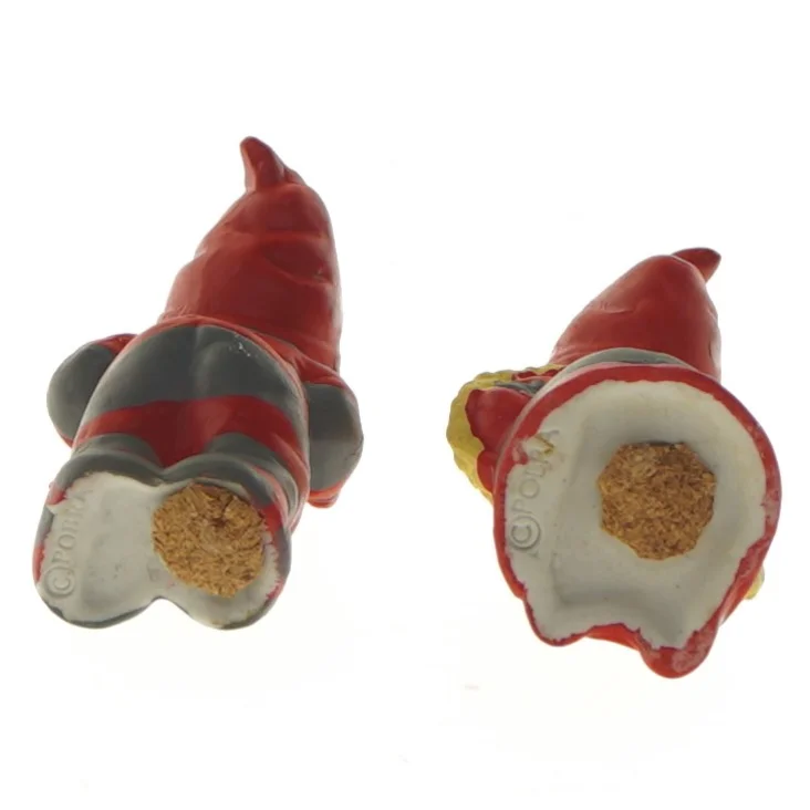 Sæt af keramik nisse-krydderi beholdere fra Pobra (str. 9 cm)