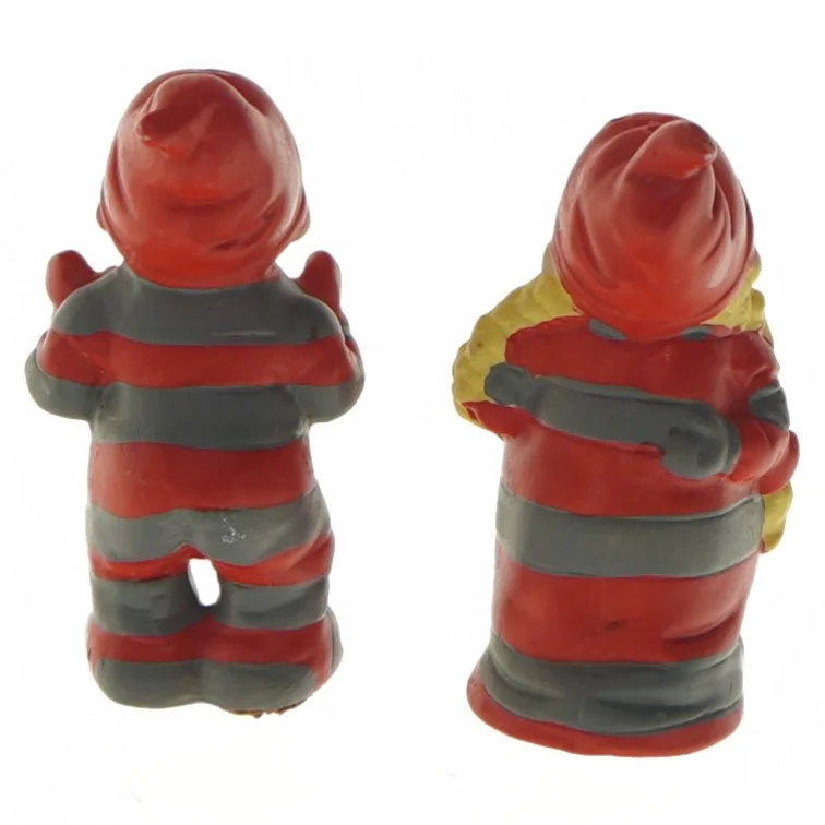 Sæt af keramik nisse-krydderi beholdere fra Pobra (str. 9 cm)