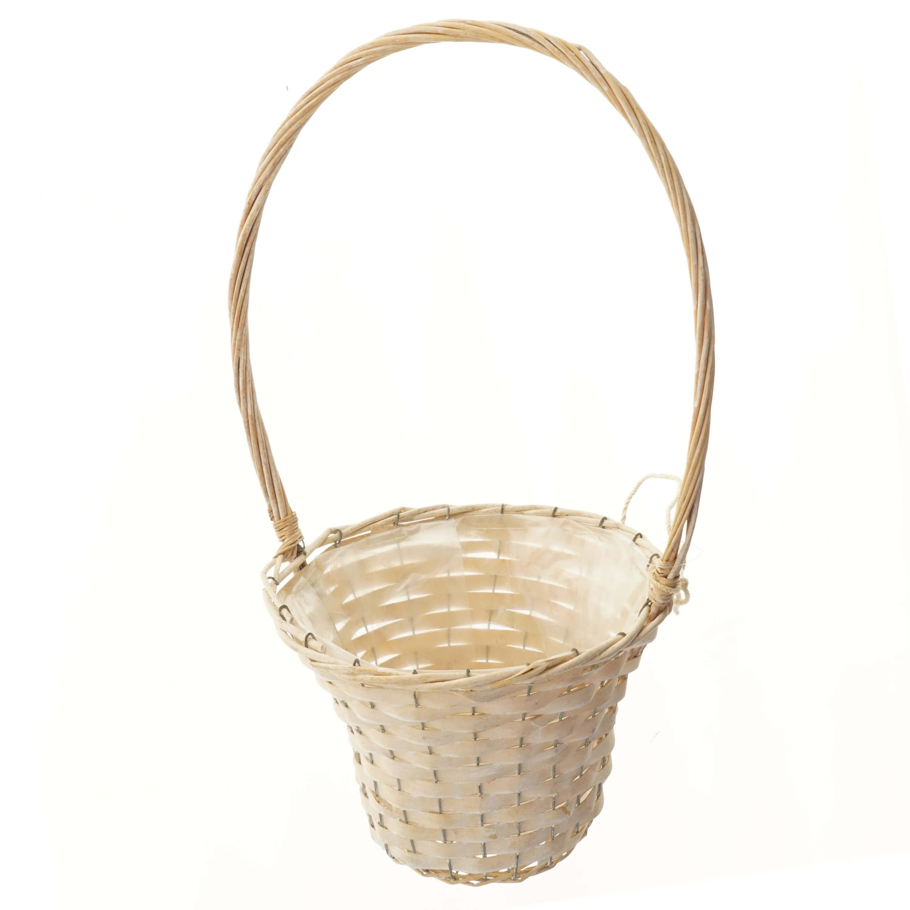 Flettet kurv med hank (str. 63 cm)