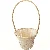 Flettet kurv med hank (str. 63 cm)