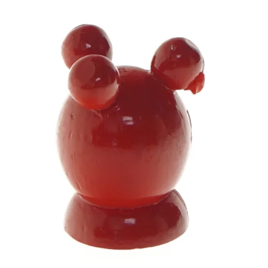 Rød lysestage, 7 cm (str. 7 cm)