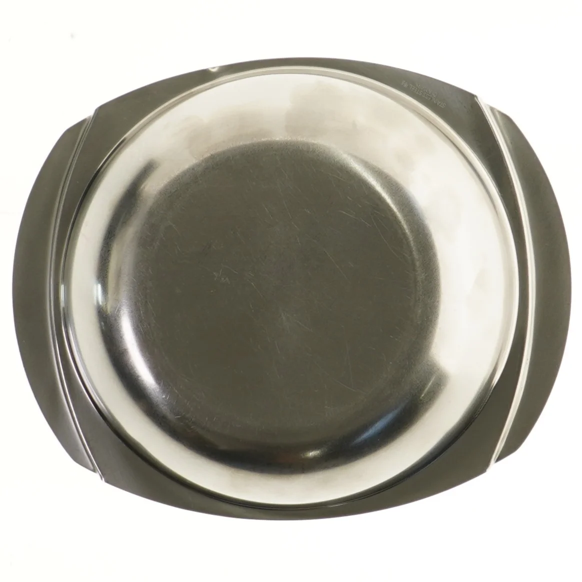 Rustfri stålfad med håndtag (str. 19,5x23,5 cm)