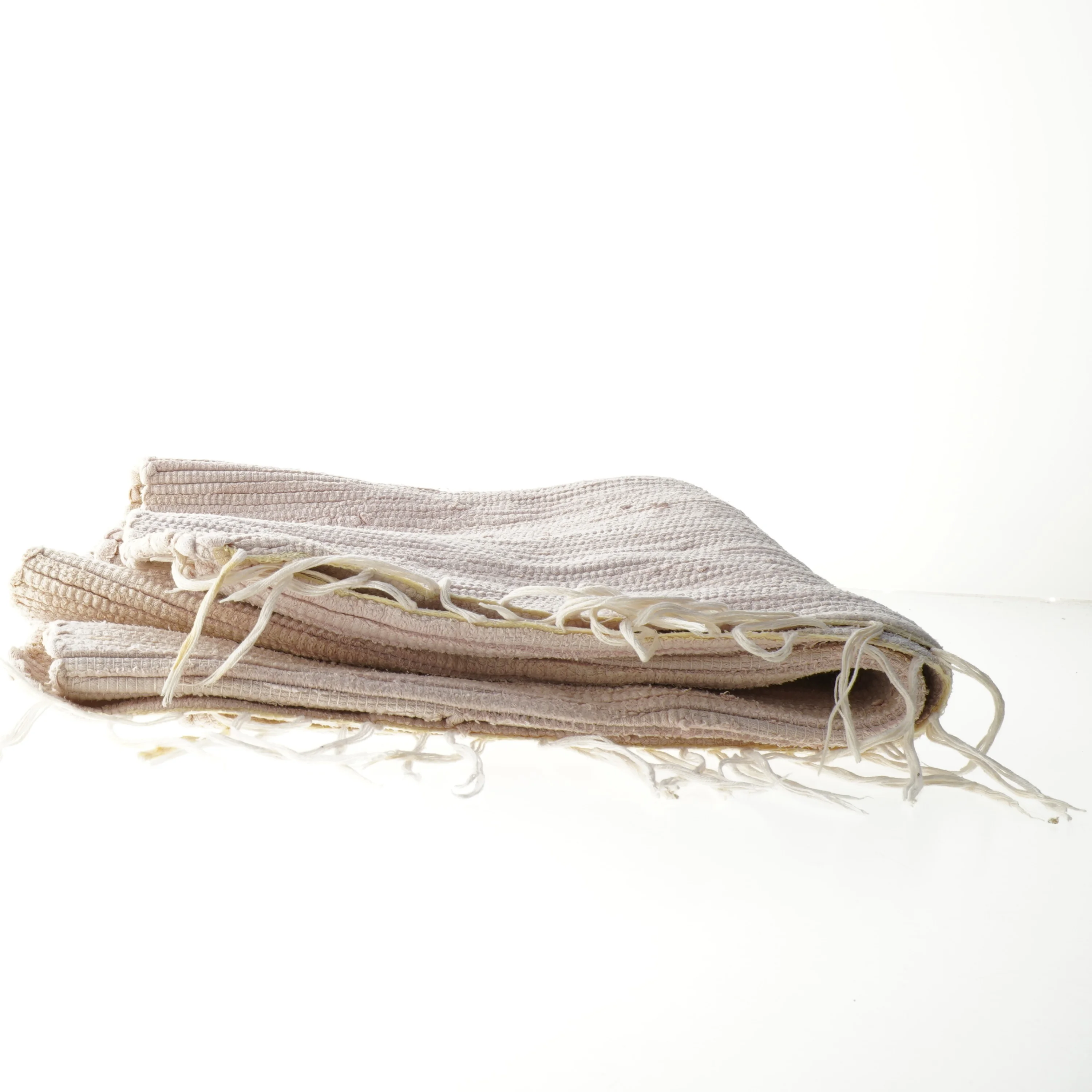 Kludetæppe med frynser (str. 72x132 cm)