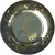 Dekorativ sølvfarvet minitallerken (str. Ø 16 cm)