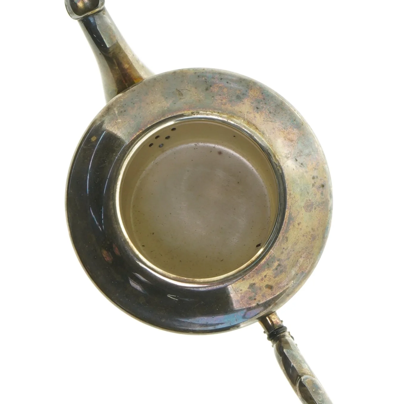 Vintage messing tekande (str. 23 x 10 x 12 cm)