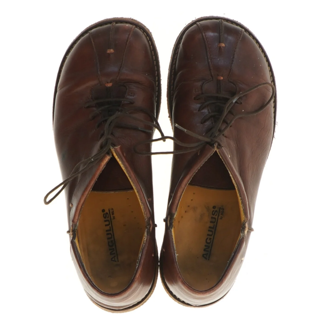 Brune lædersko fra Angulus fra Angulus (str. længde 28 cm)