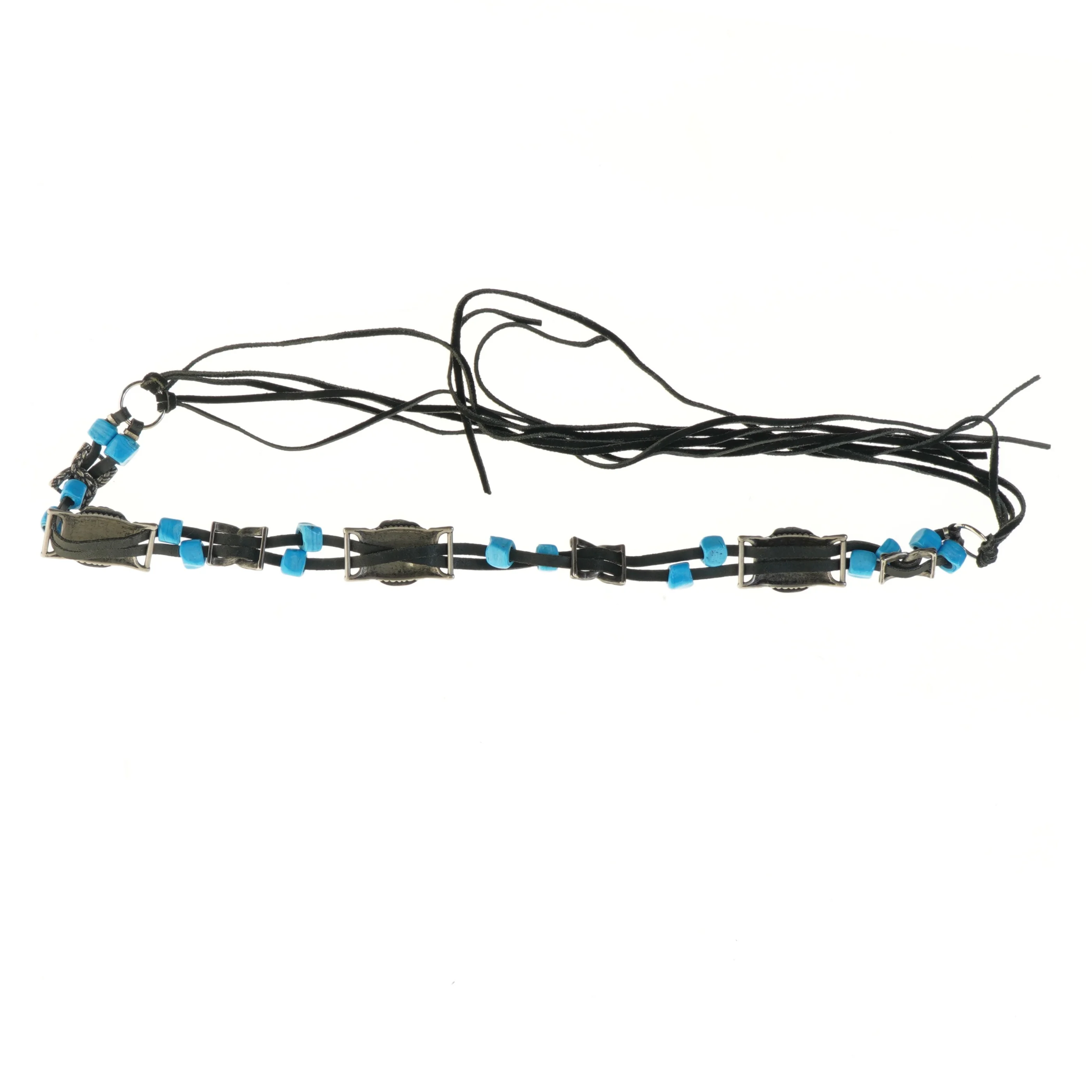 Læder og perlebælte (str. 160 cm)