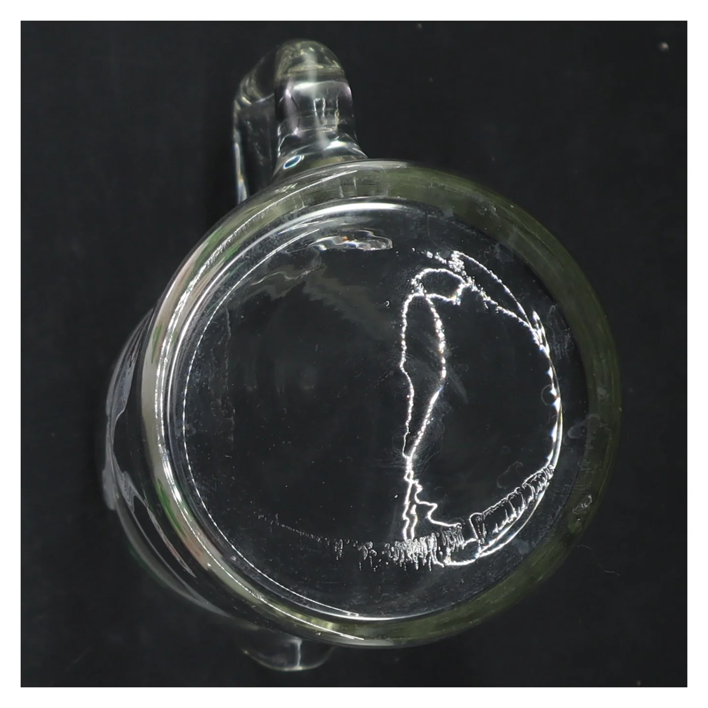 Glaskande med blomsterdesign (str. 20 cm)