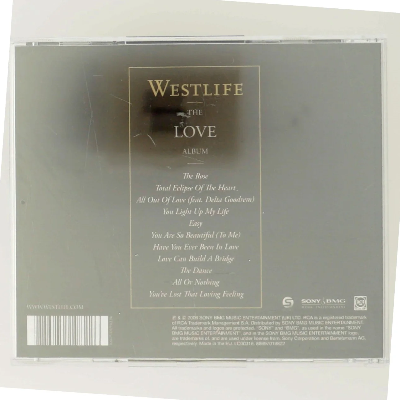 Westlife - The Love Album, CD fra Sony BMG Music Entertainment