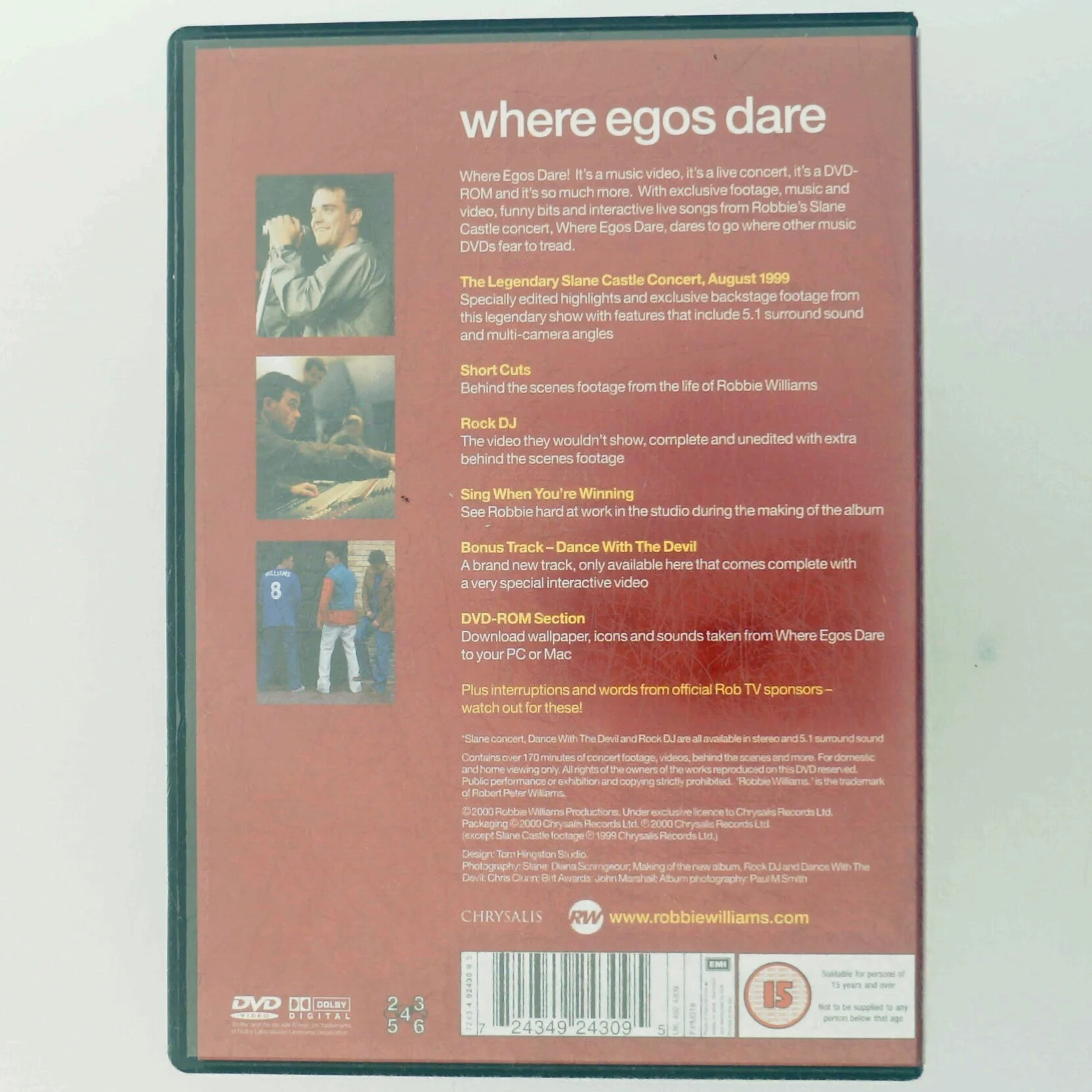 Robbie Williams fra Chrysalis