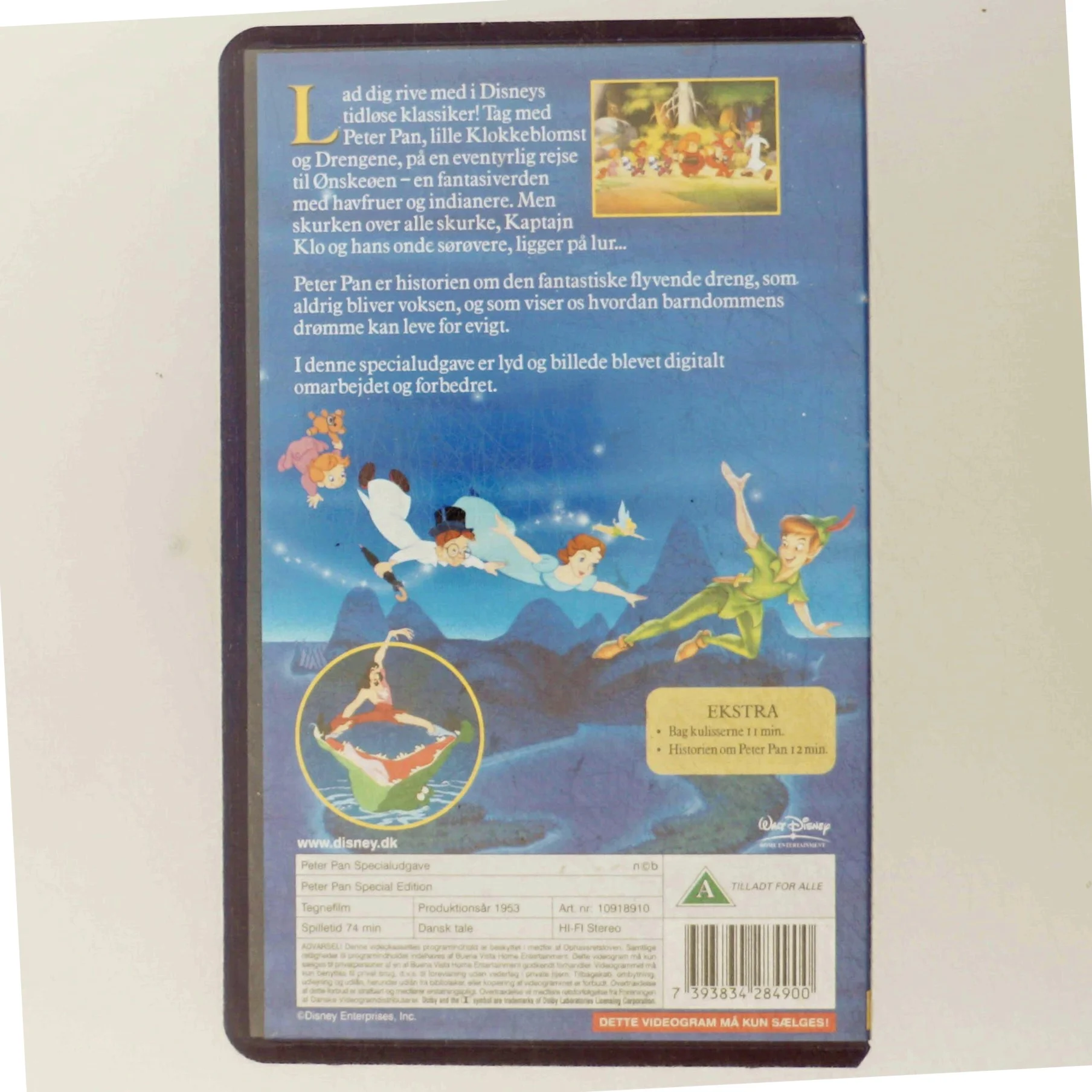 Peter Pan VHS fra Disney