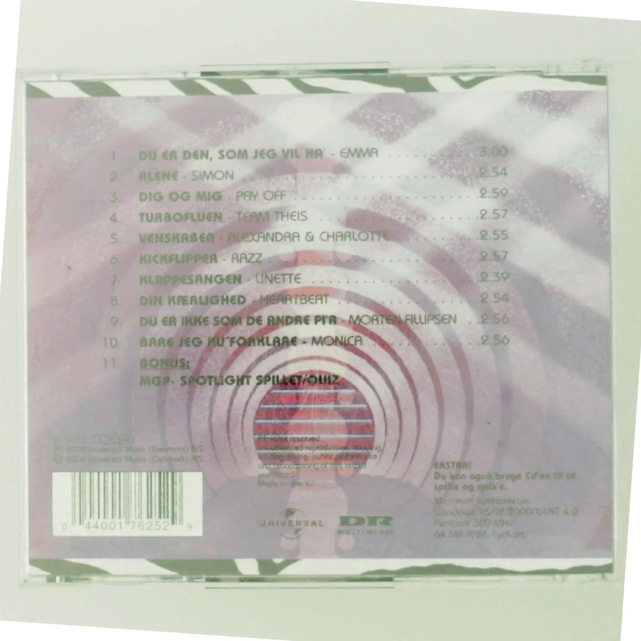 MGP 2002 CD - De Unges Melodi Grand Prix fra Universal Music