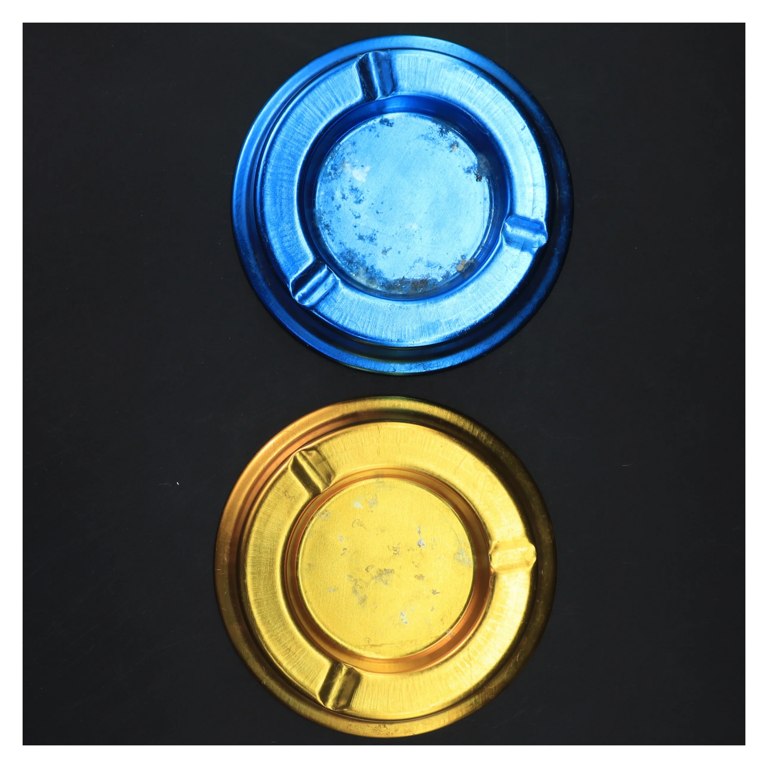 Alu. retro askebæger sæt (str. Ø 11x3 cm)