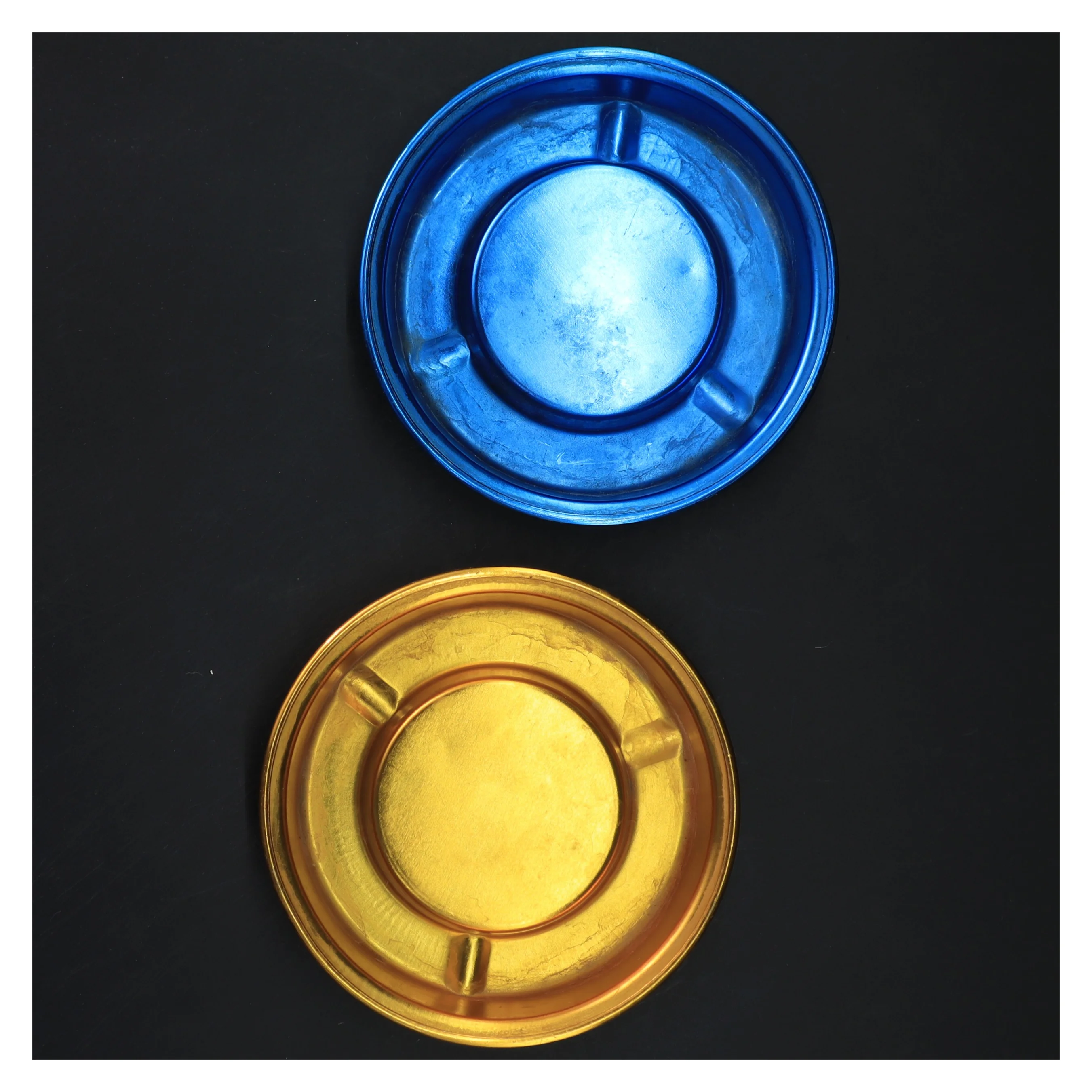 Alu. retro askebæger sæt (str. Ø 11x3 cm)