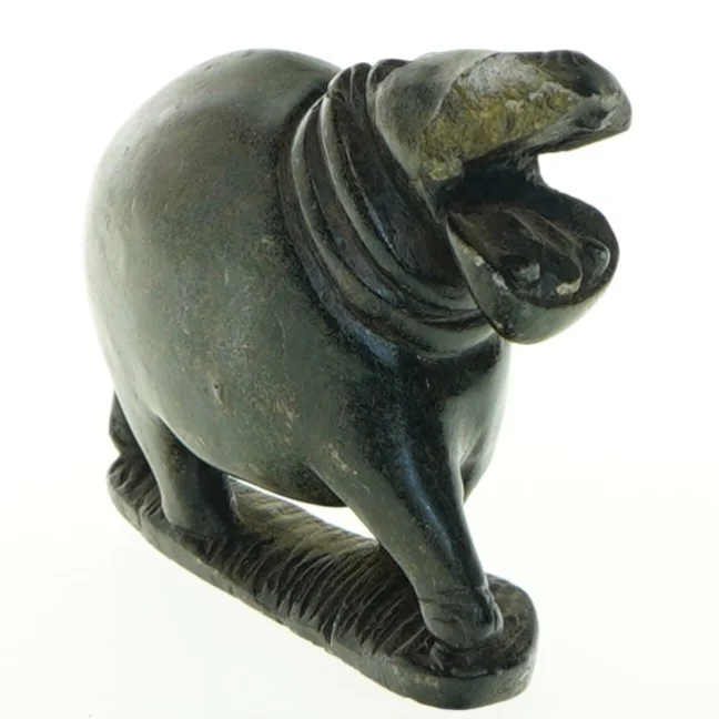 Stenfigu af flodhest (str. 11x9,5 cm)